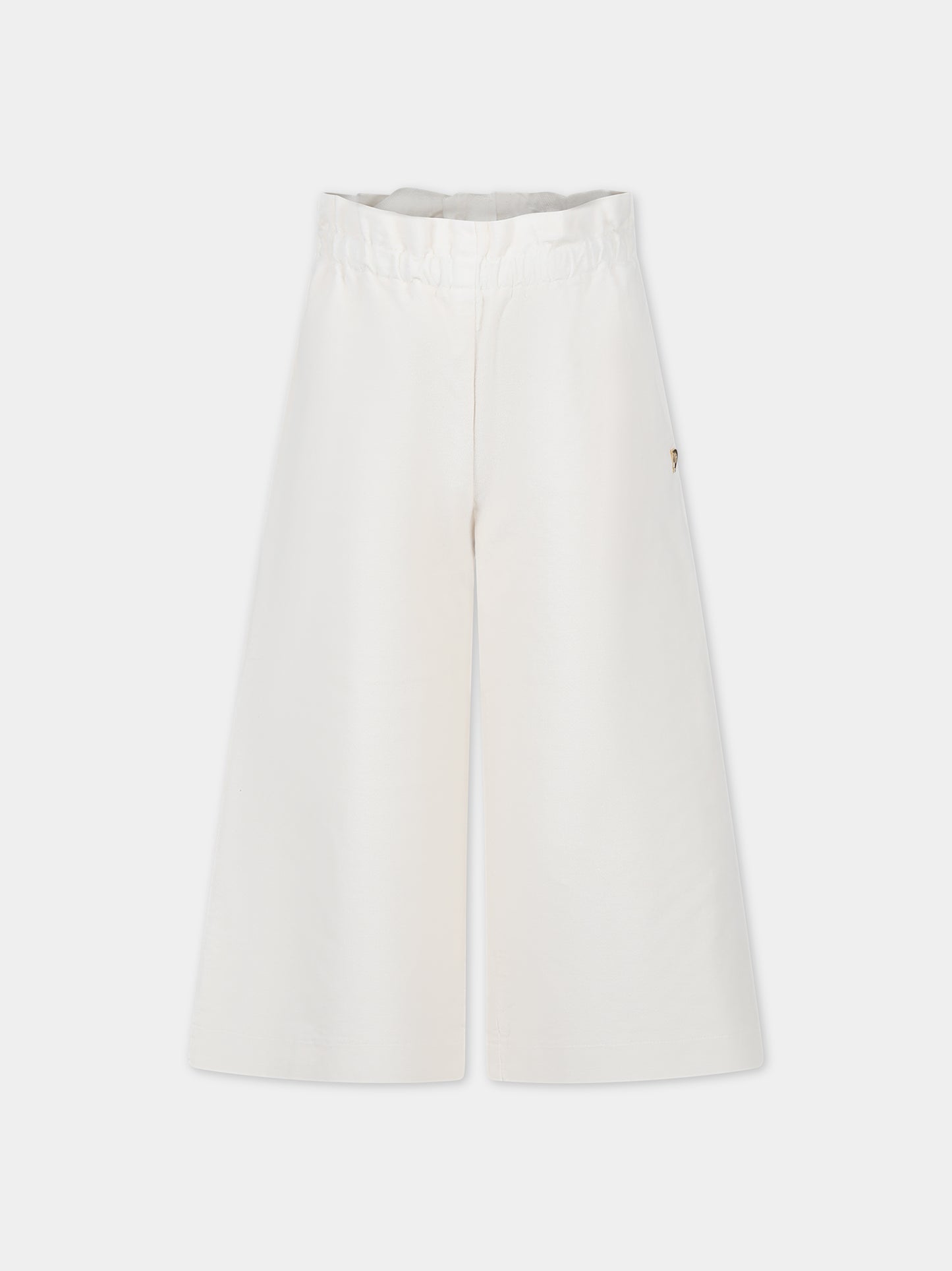 Pantaloni casual bianchi per bambina,Dondup Kids,DFPA005 0 CE247 0009