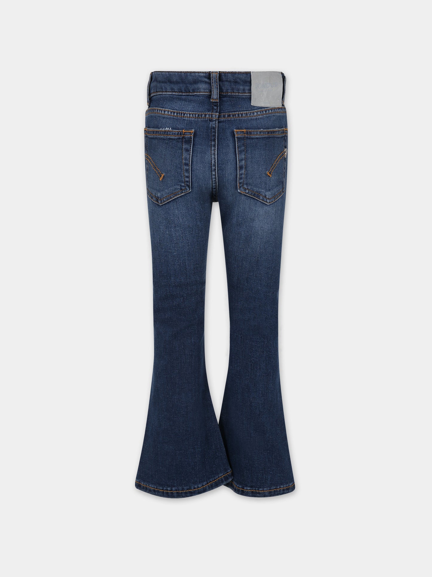 Jeans blu per bambina con logo,Dondup Kids,DFPA023 C DS039 4005