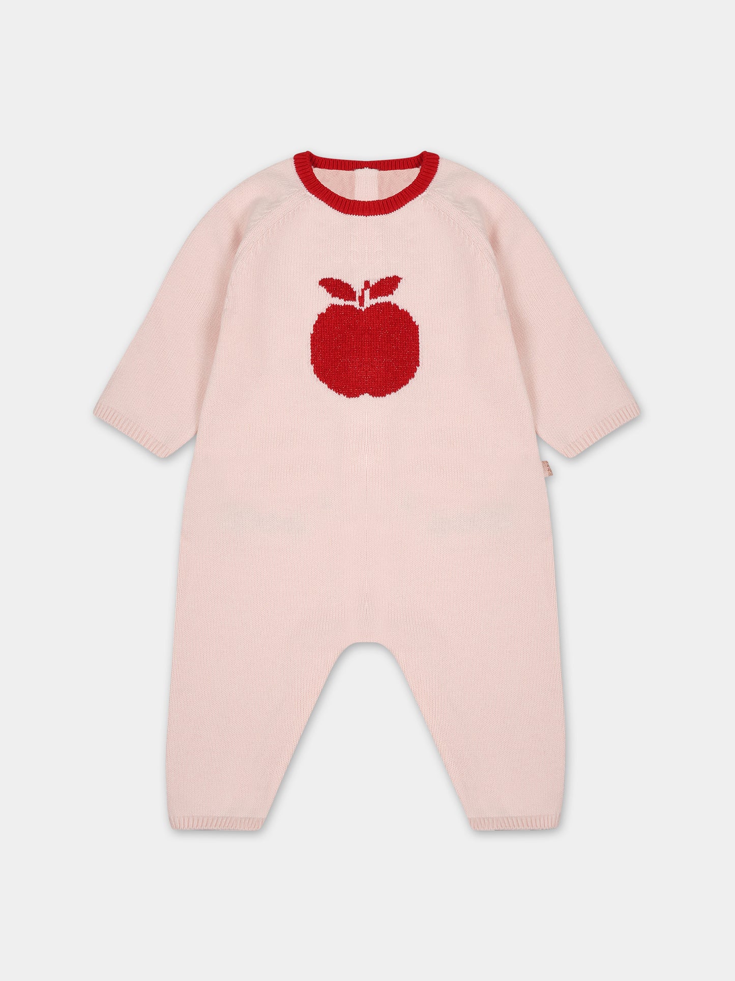 Tutina rosa con mela per neonata,Carrement Beau,Y94299 43B