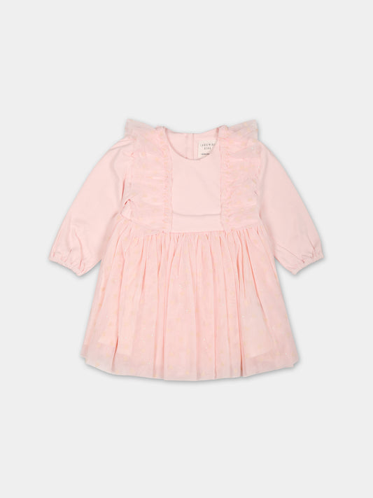 Vestito rosa con cuori per neonata,Carrement Beau,Y02113 43B