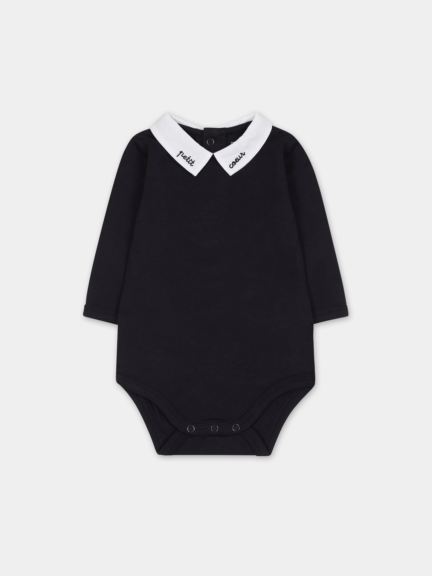 Body blu per neonato con ricamo,Carrement Beau,Y97287 847