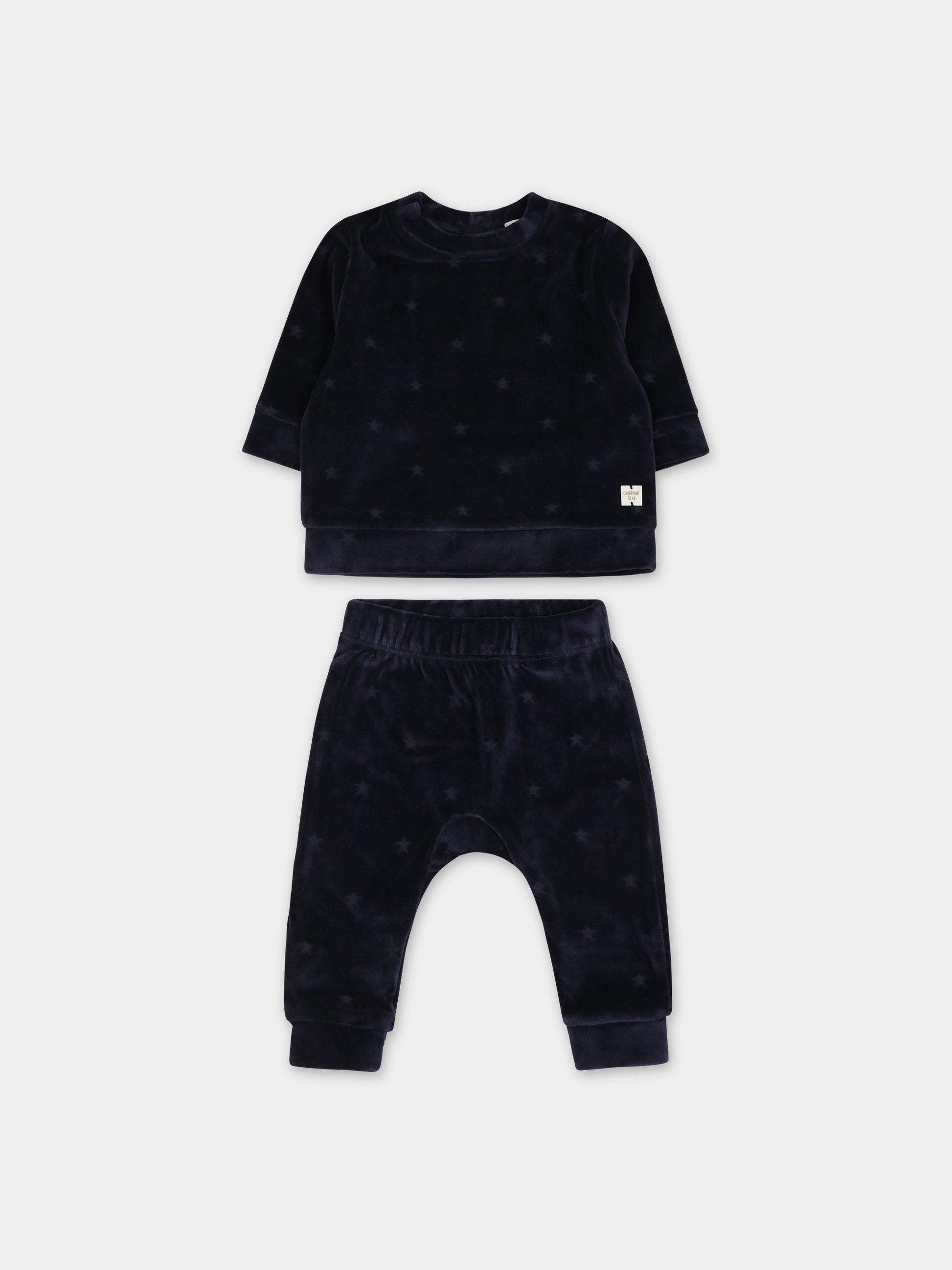 Completo blu per neonato con stelle,Carrement Beau,Y98226 849