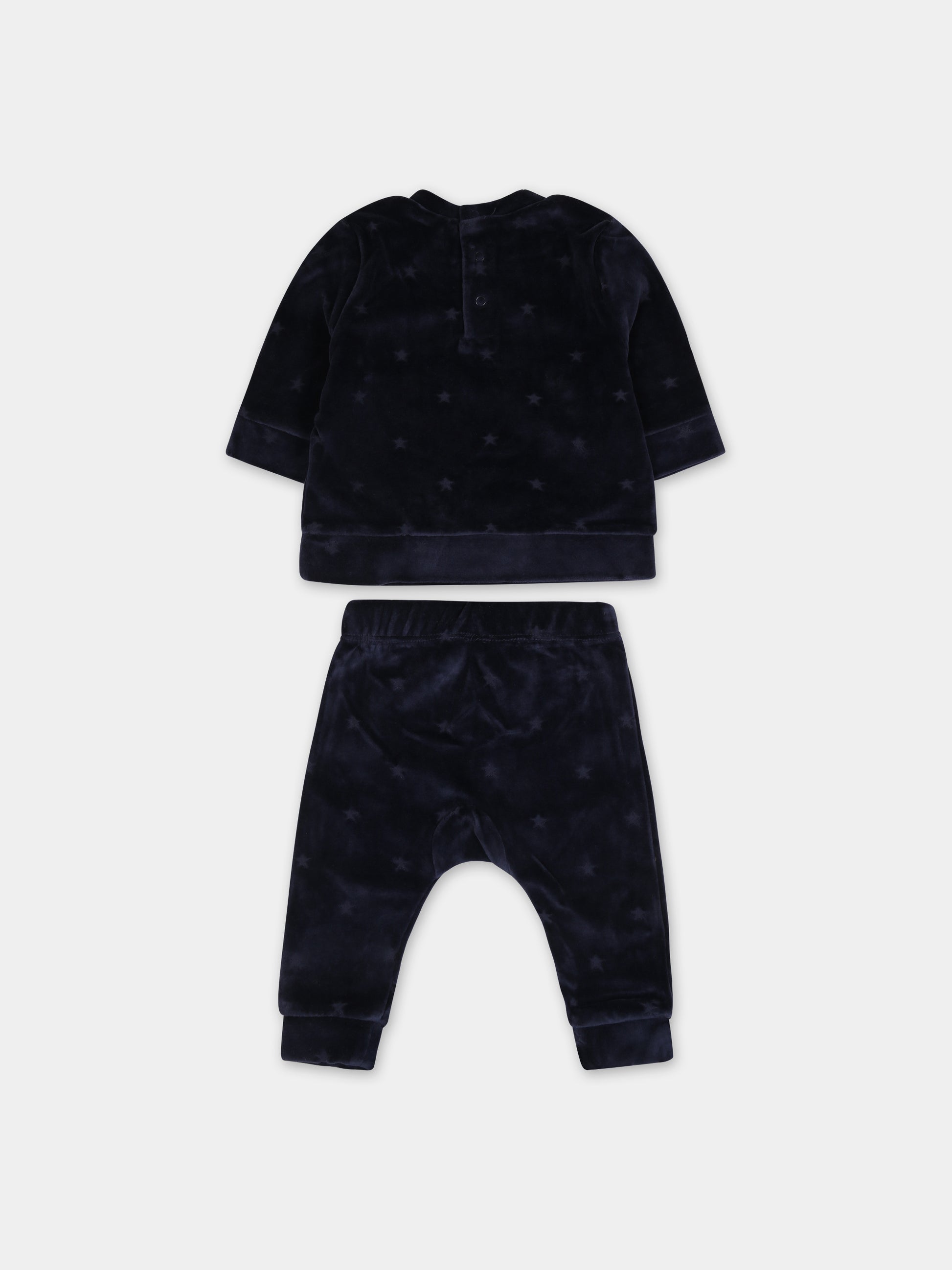 Completo blu per neonato con stelle,Carrement Beau,Y98226 849