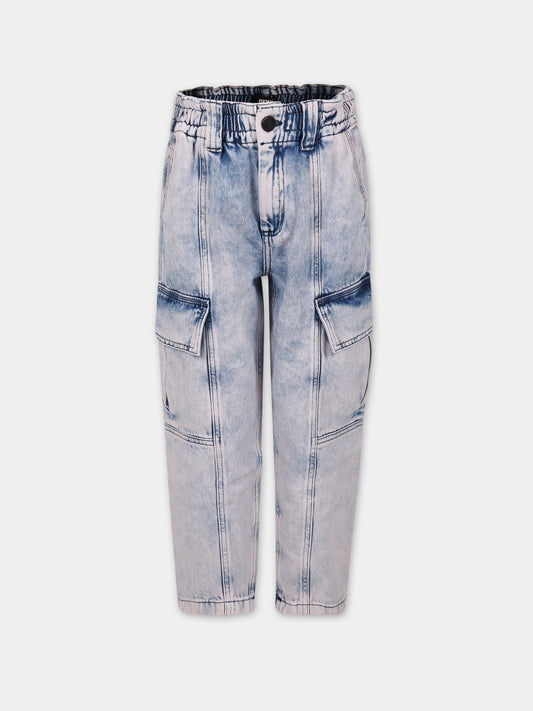 Jeans per bambina in denim con logo,Dkny,D34B02 902