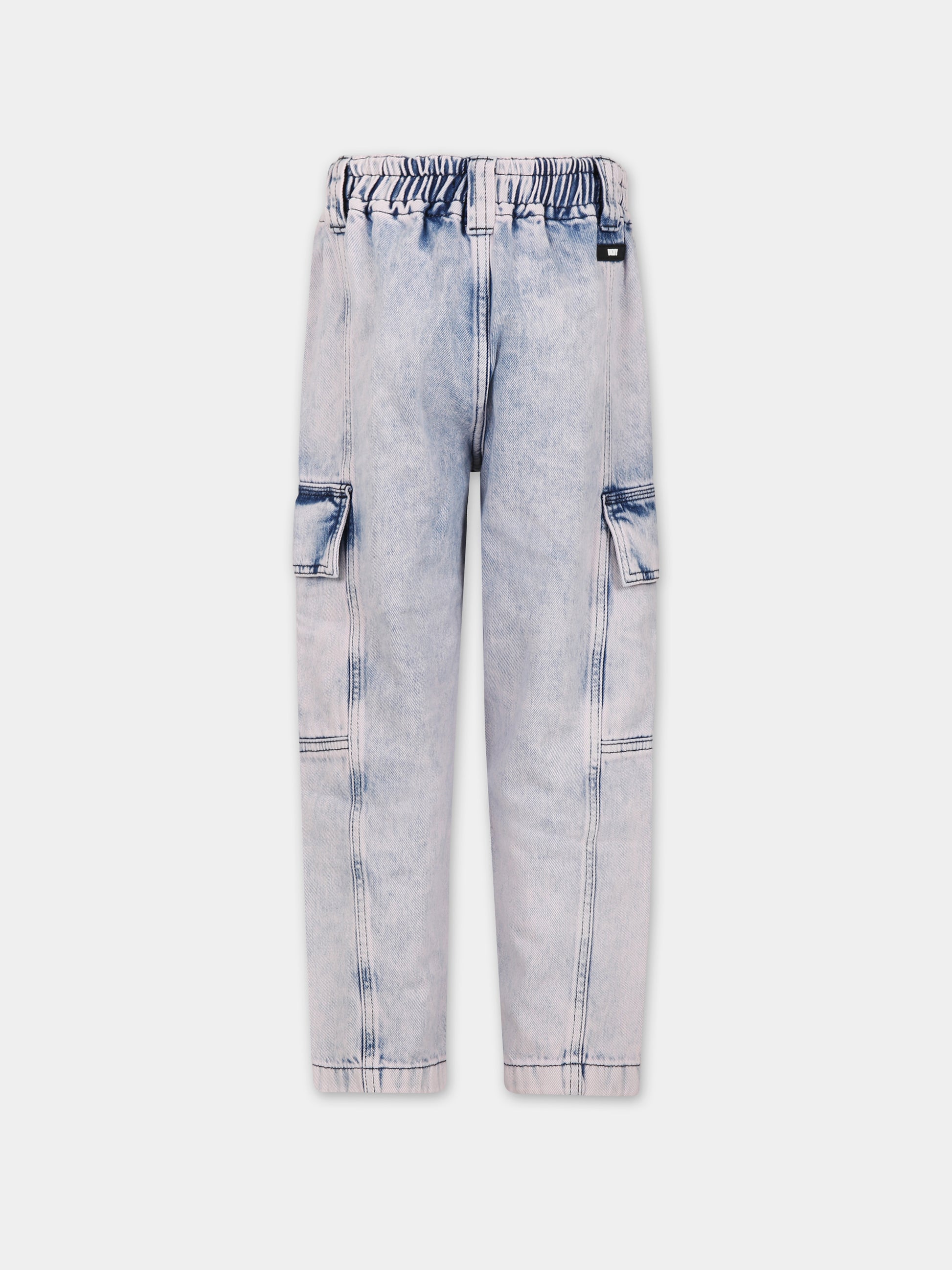 Jeans per bambina in denim con logo,Dkny,D34B02 902