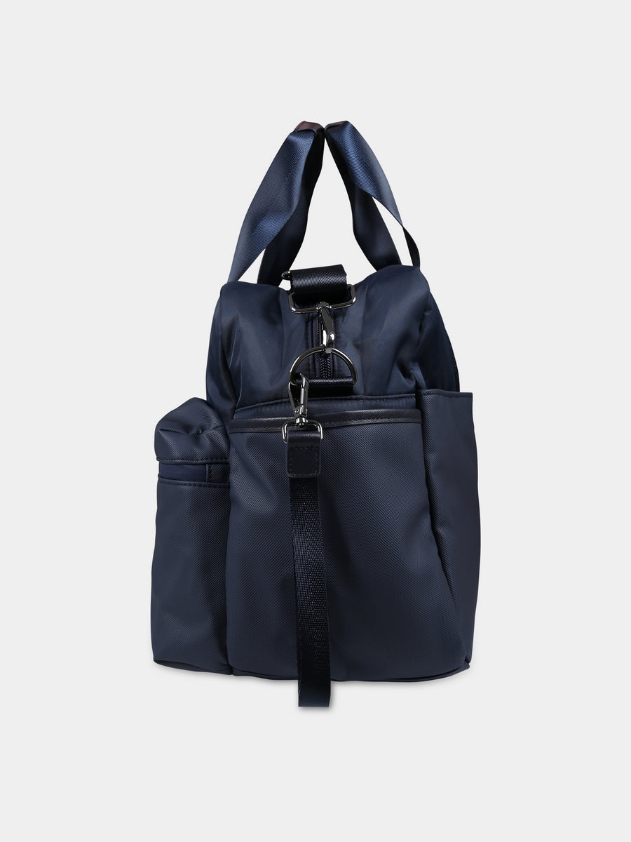 Borsa mamma blu per neonato con logo,Boss,J90335 849