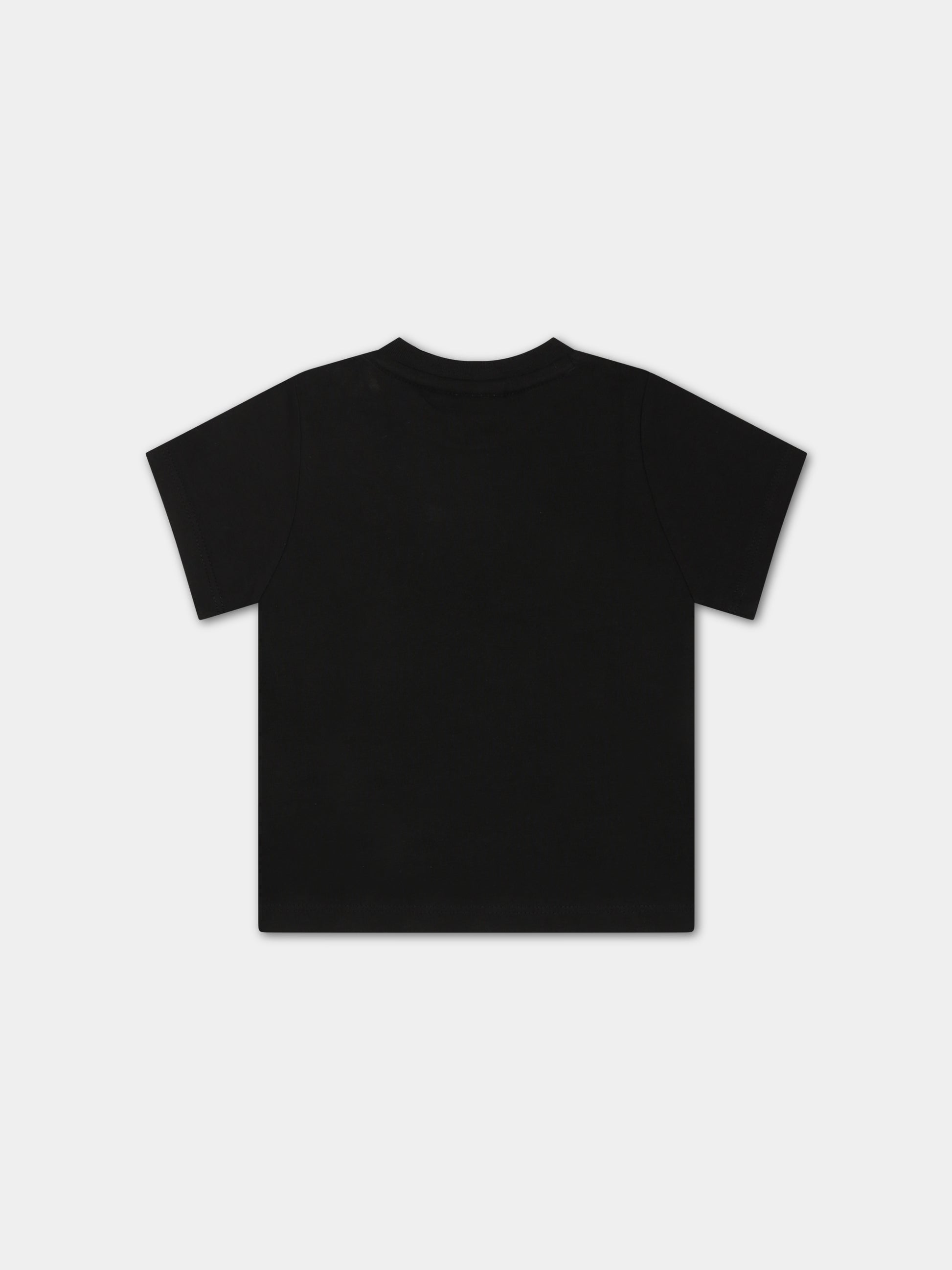 T-shirt nera per neonato con logo,Boss,J05A20 09B