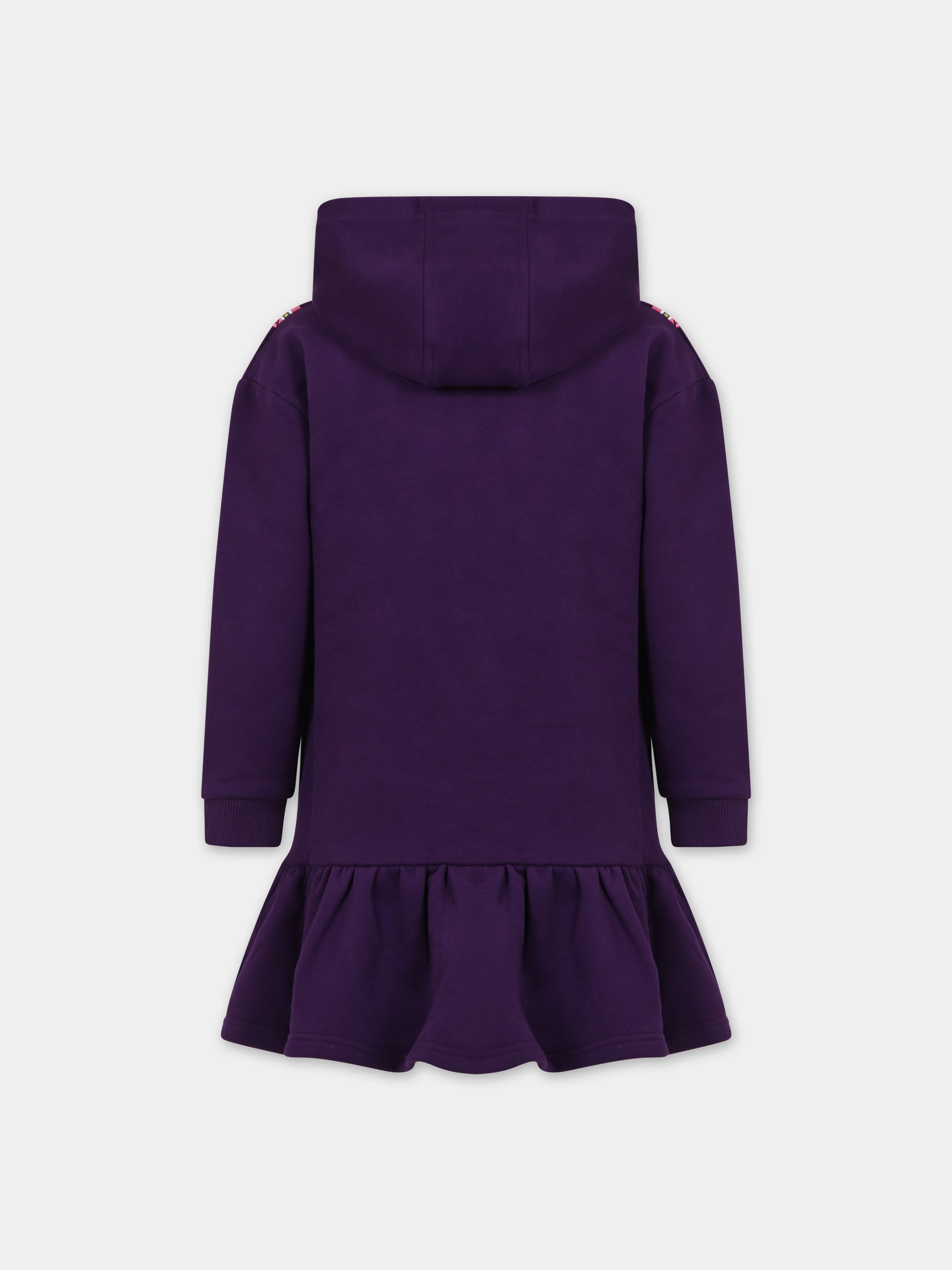 Vestito viola per bambina con logo,Little Marc Jacobs,W12467 923