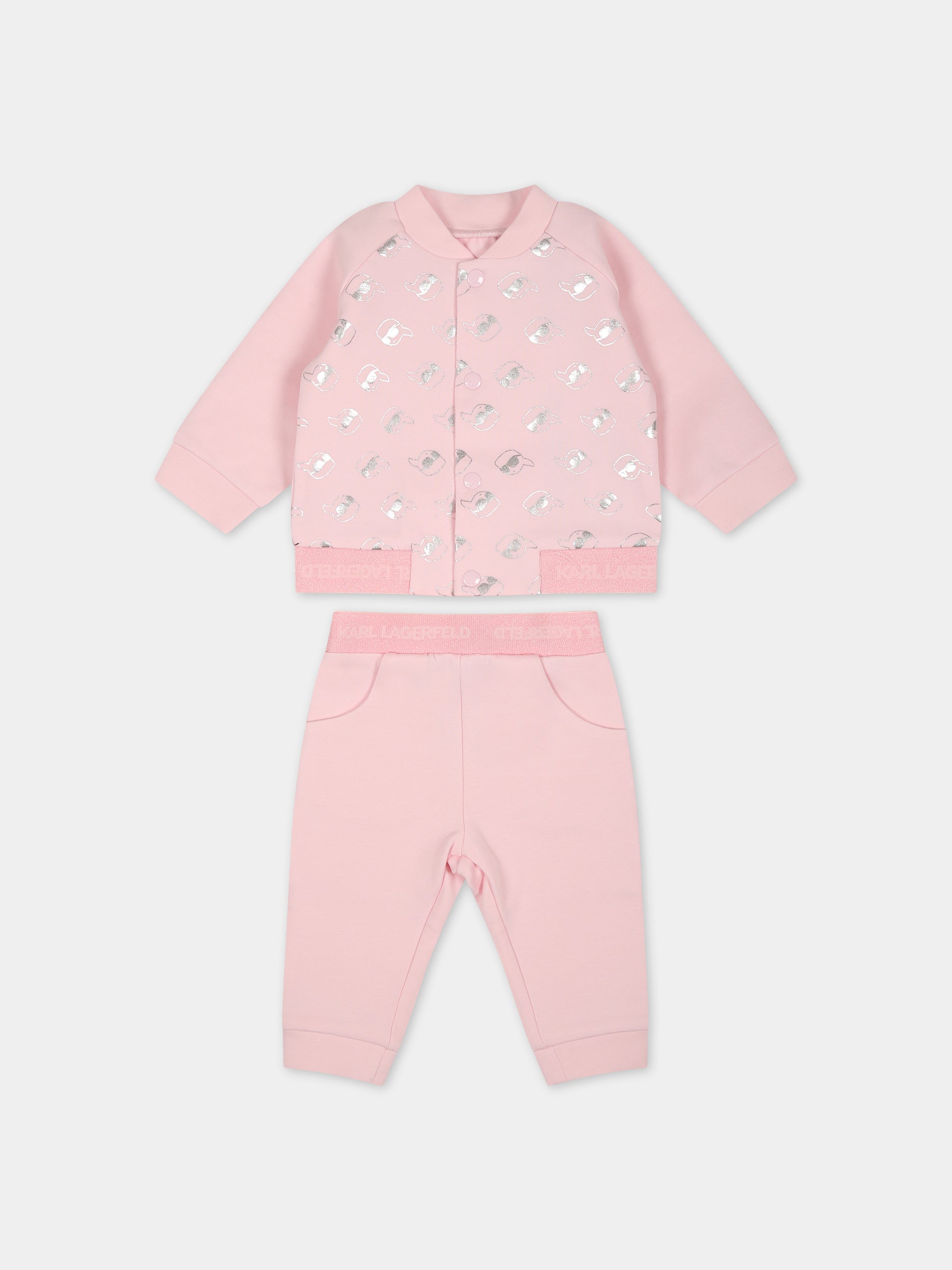 Completo sportivo rosa per neonata,Karl Lagerfeld Kids,Z98145 475
