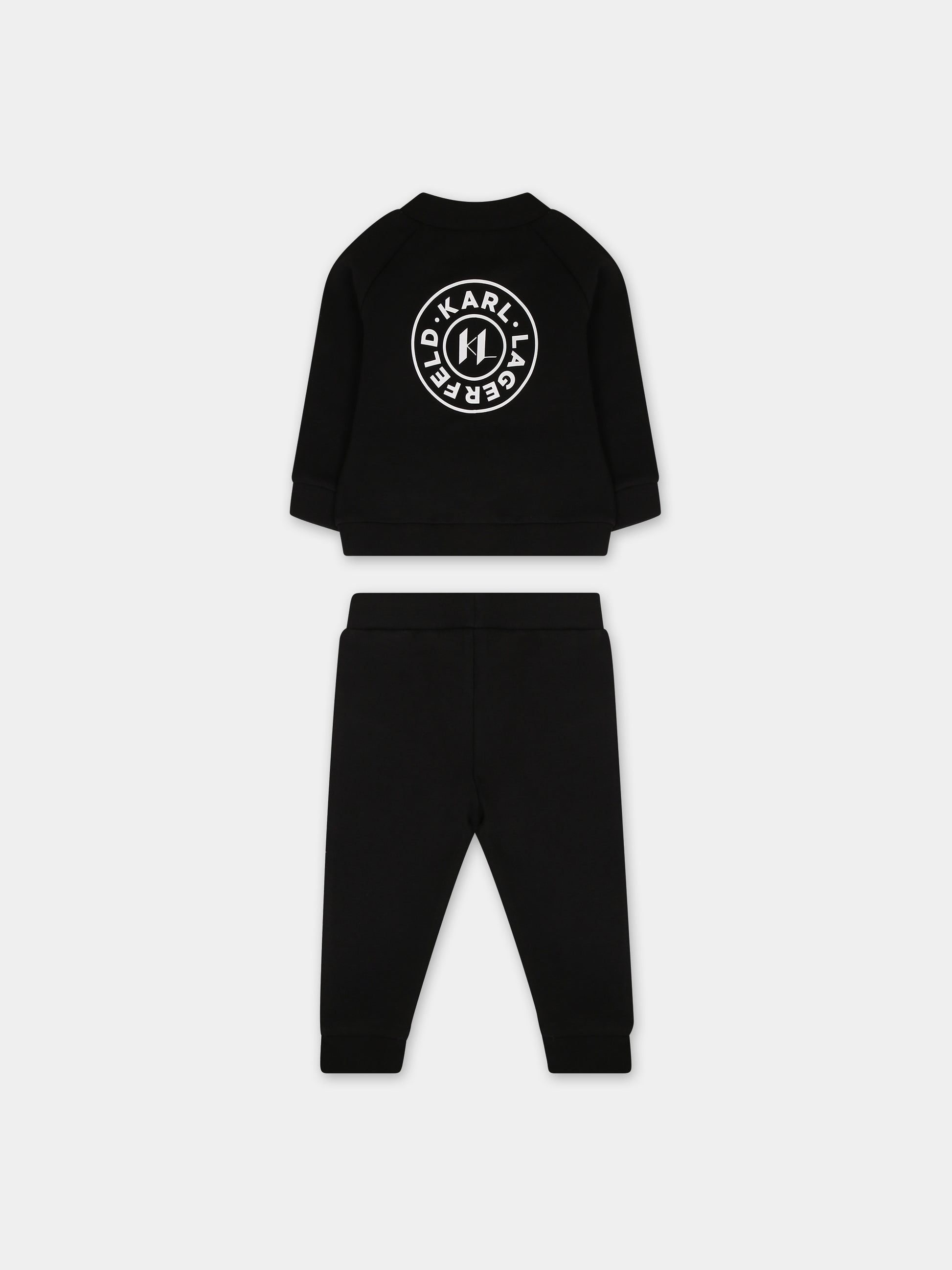 Tuta nera per neonato,Karl Lagerfeld Kids,Z98150 09B