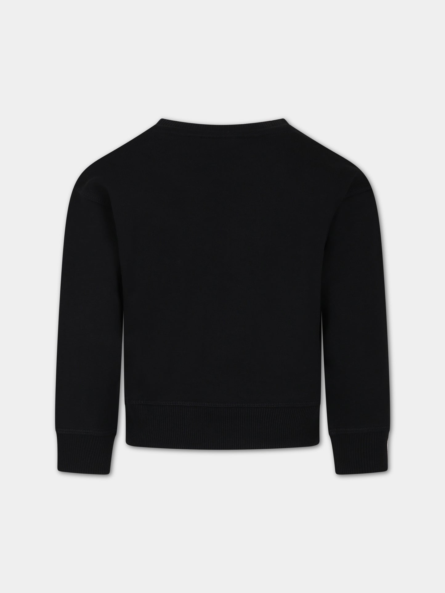 Felpa nera per bambino con logo,Hugo,G25153 09B