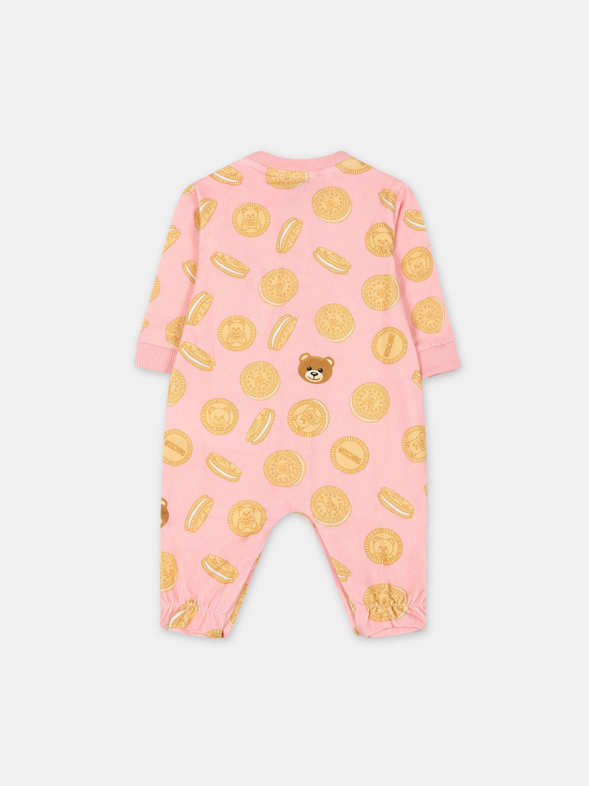 Set multicolor per neonata con Teddy Bear e biscotti,Moschino Kids,MUY05F LBBC0 83398