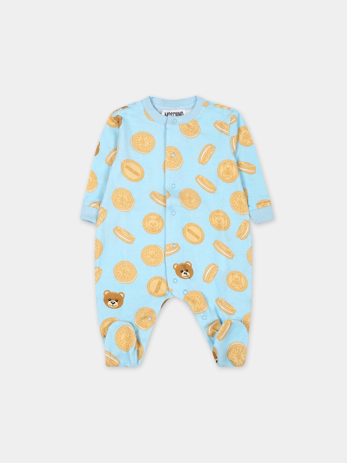 Set multicolor per neonato con Teddy Bear e biscotti,Moschino Kids,MUY05F LBBC0 83511