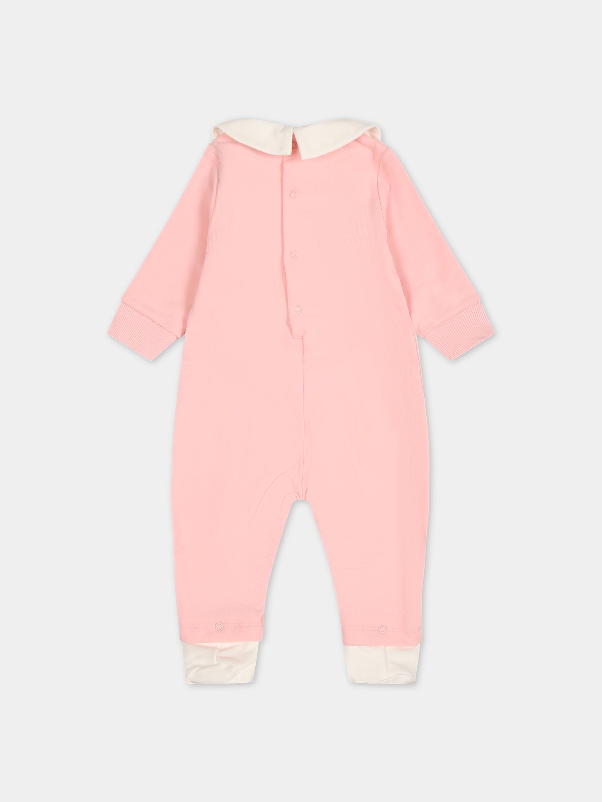 Tutina rosa per neonata con Teddy Bear e logo,Moschino Kids,MUY05D LDA55 50209