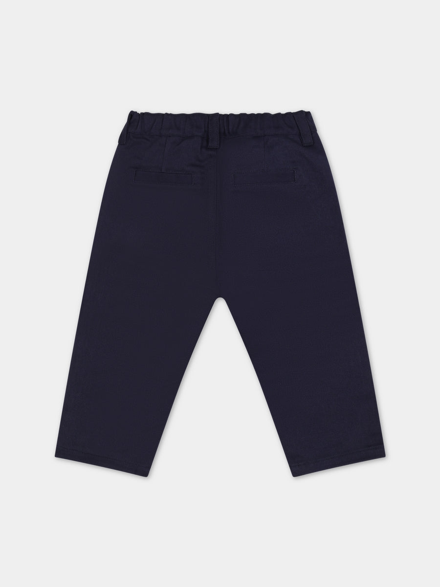 Pantaloni per blu per neonato con Teddy Bear,Moschino Kids,MUP04J LPA09 40016