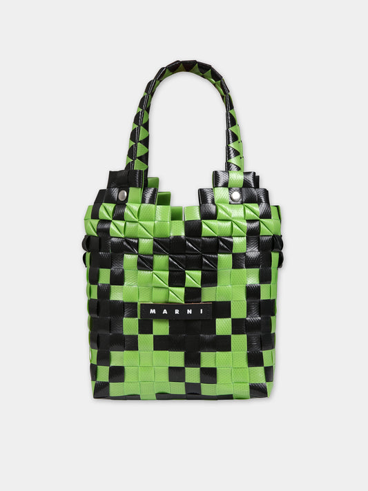 Borsa verde per bambina con logo,Marni Kids,M00637 0MC14