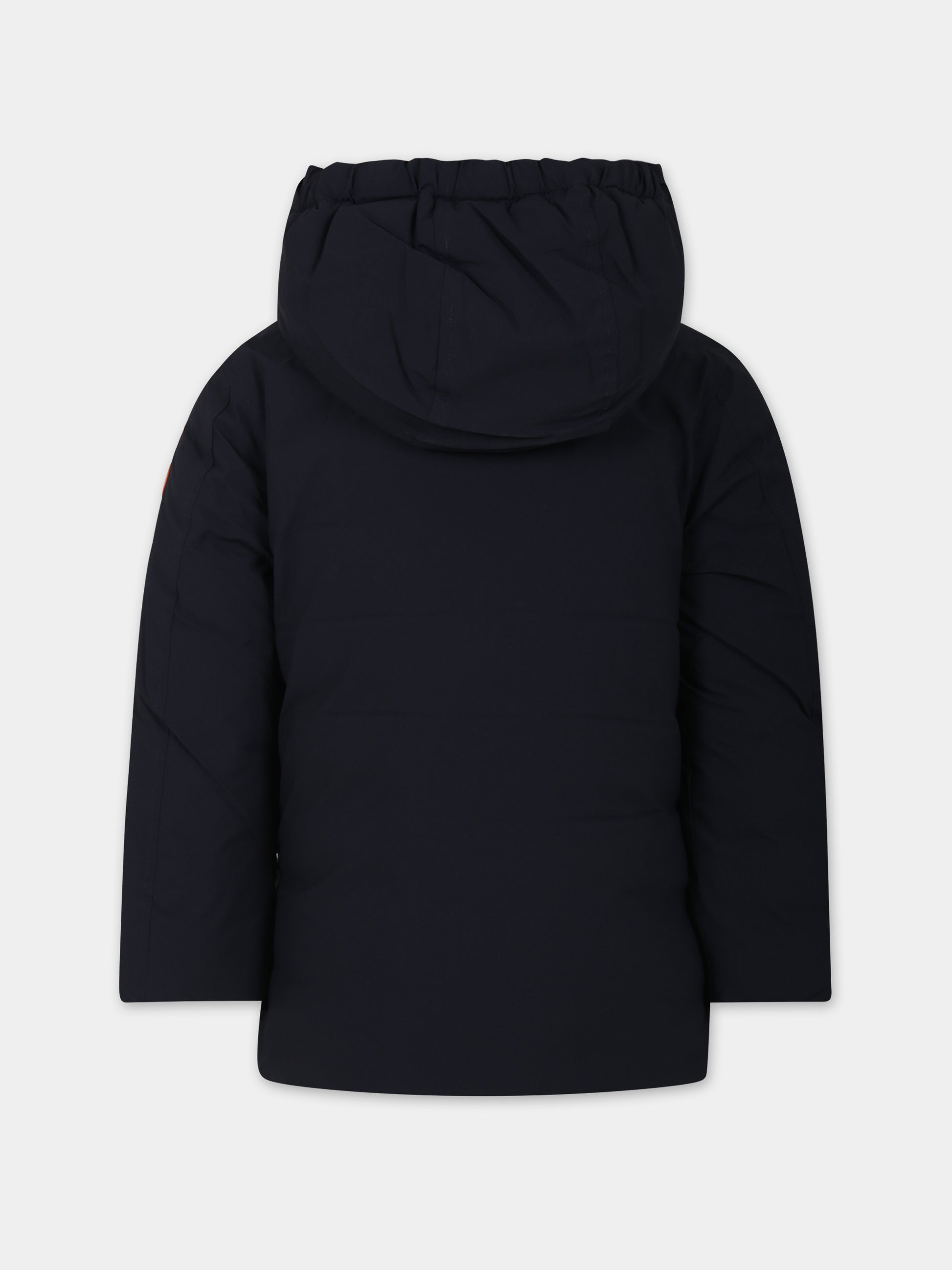Parka Humphrey blu per bambino con logo,Save The Duck Kids,J40808B MATT17 90010