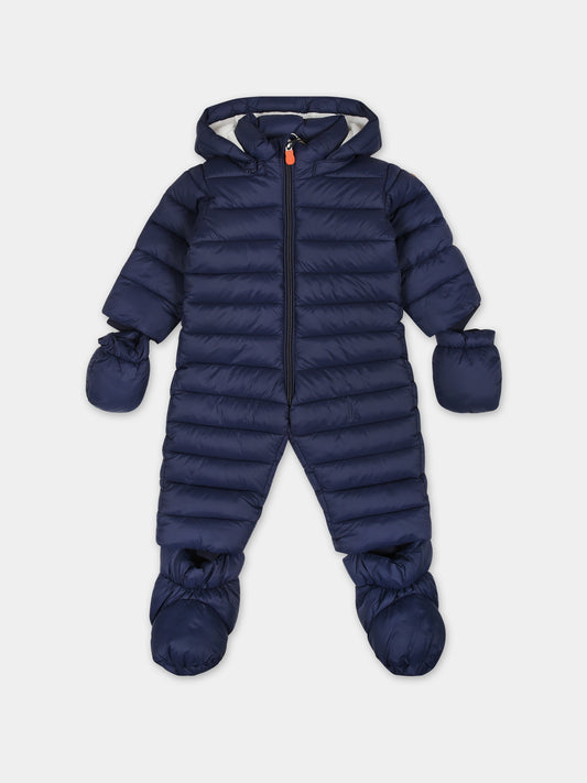 Piumino Storm blu per neonato con logo,Save The Duck Kids,I30002X GIGA17 90000