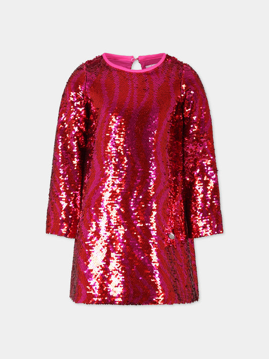 Vestito rosso per bambina con logo,Chiara Ferragni Collection,51B908 2901 8841