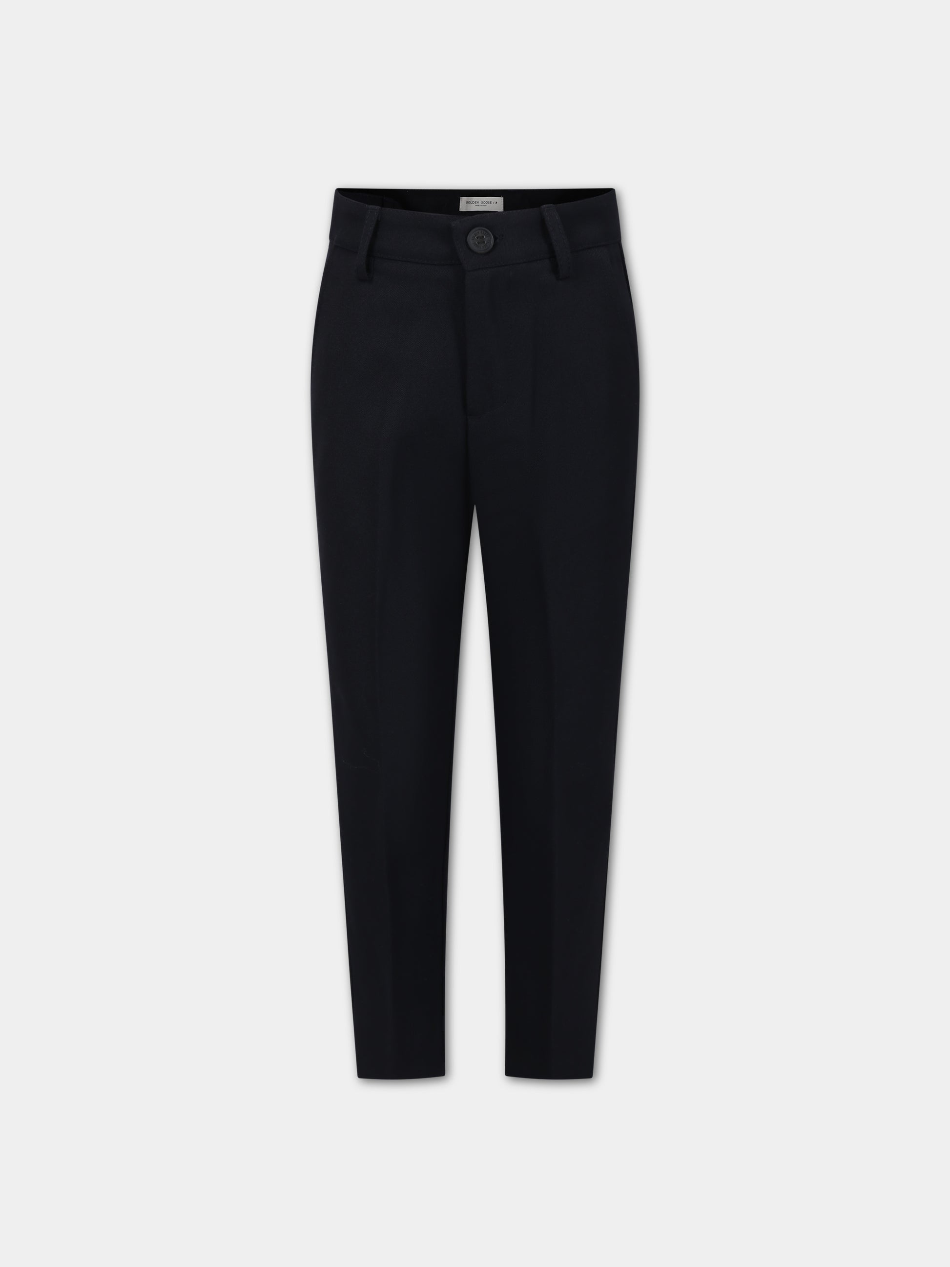 Pantaloni neri per bambino con logo,Golden Goose,GKP01561 P001072 50501