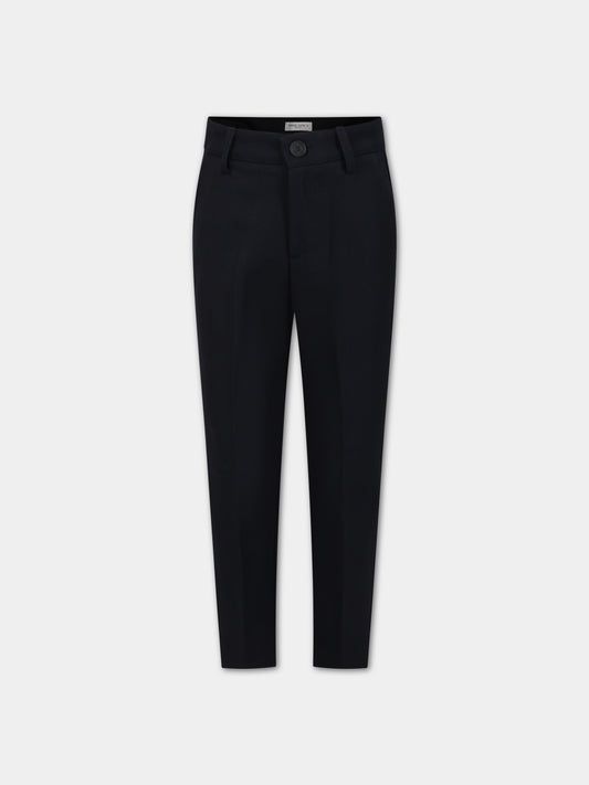 Pantaloni neri per bambino con logo,Golden Goose,GKP01561 P001072 50501