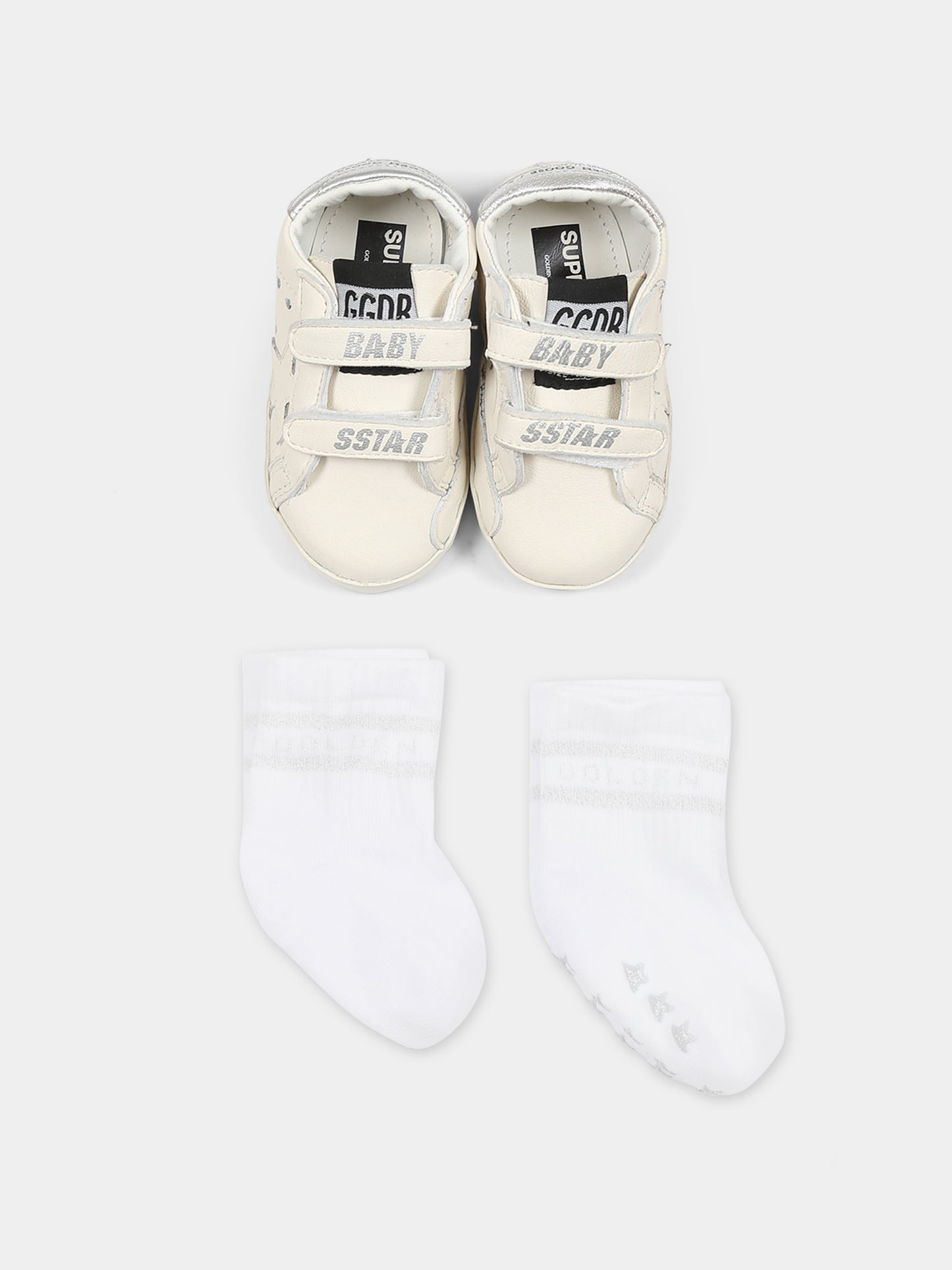 Set bianco per neonati con stella,Golden Goose,GIF00534 F004881 80185