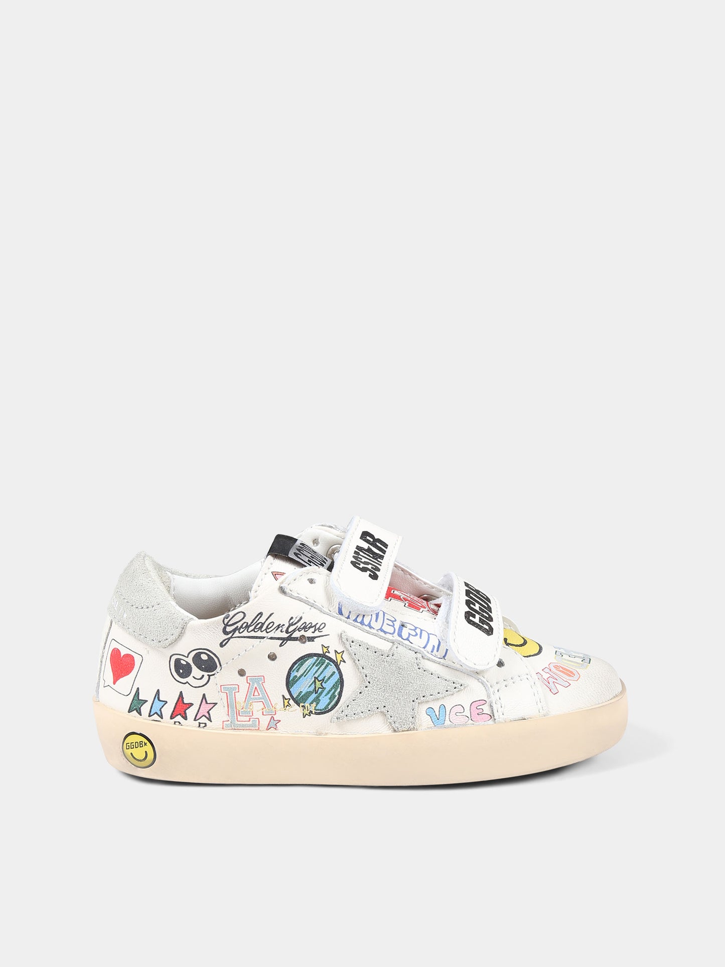 Sneakers bianche per bambini con stella,Golden Goose,GJF00111 F004883 10262
