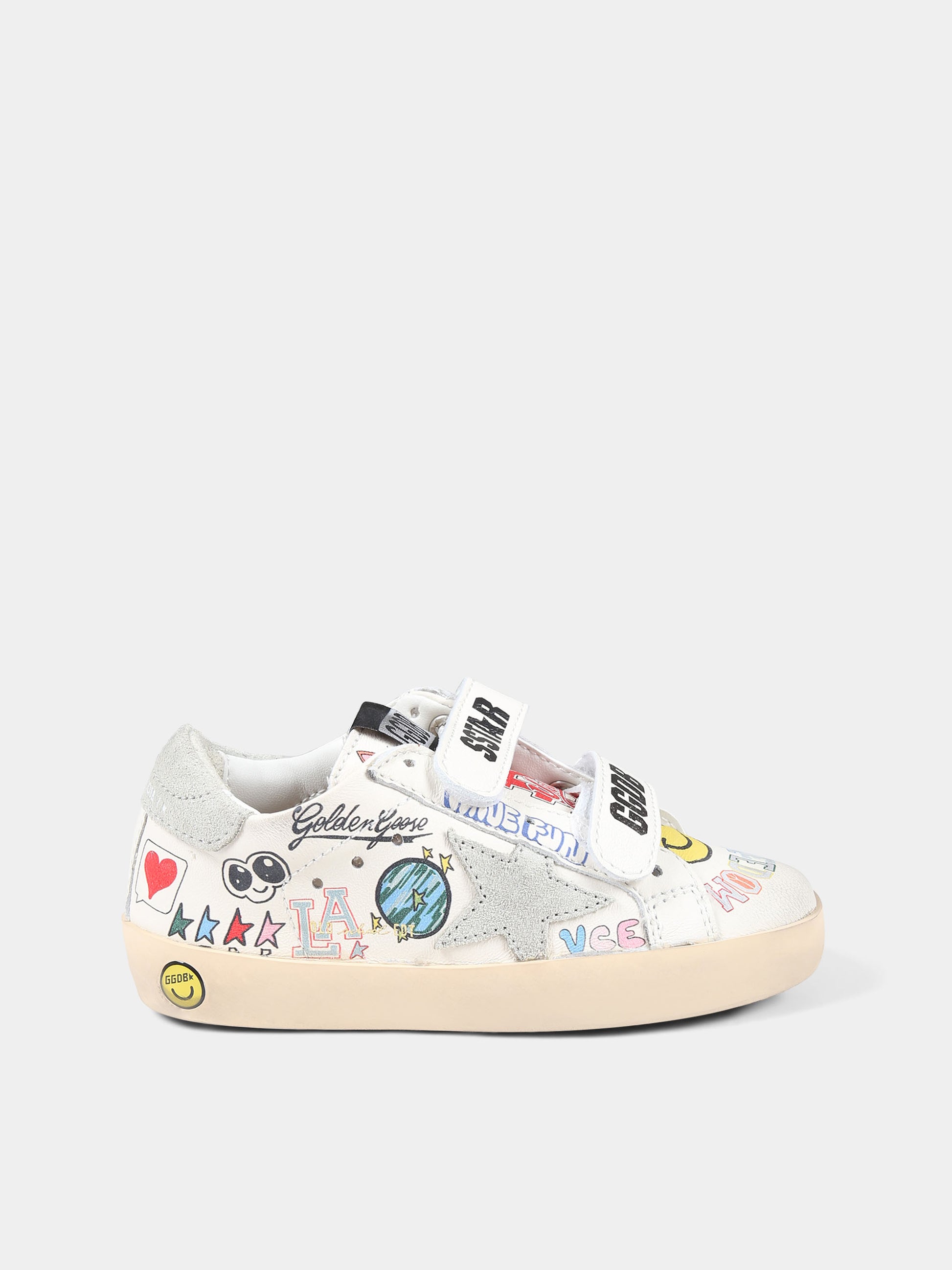 Sneakers bianche per bambini con stella,Golden Goose,GJF00111 F004883 10262