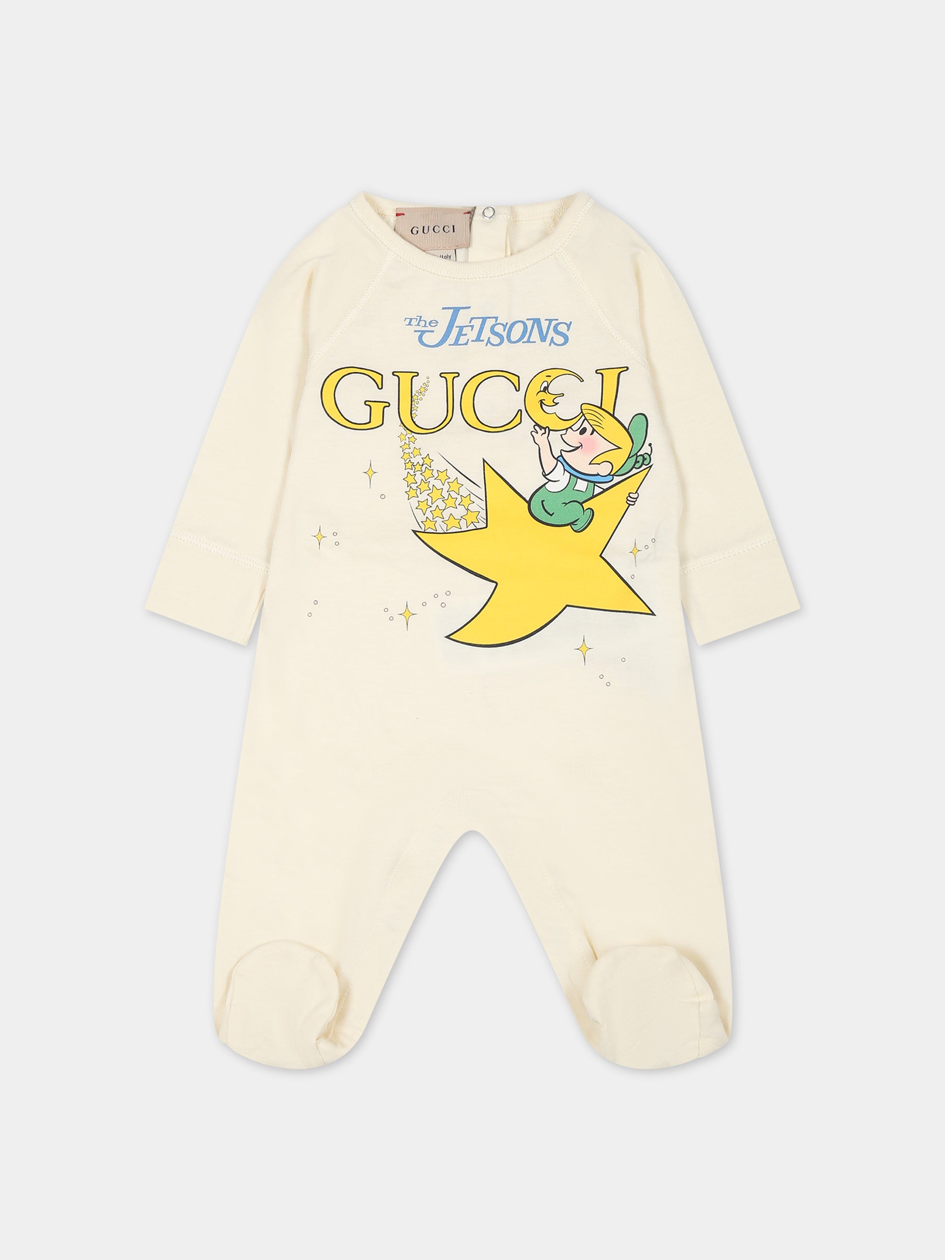 Set avorio per neonati con logo e stampa,Gucci Kids,747971 XJFM3 9286