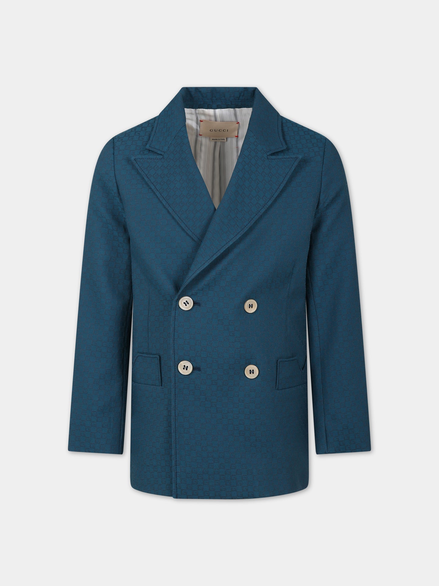 Giacca blu per bambino con logo,Gucci Kids,737834 XWAX8 4047