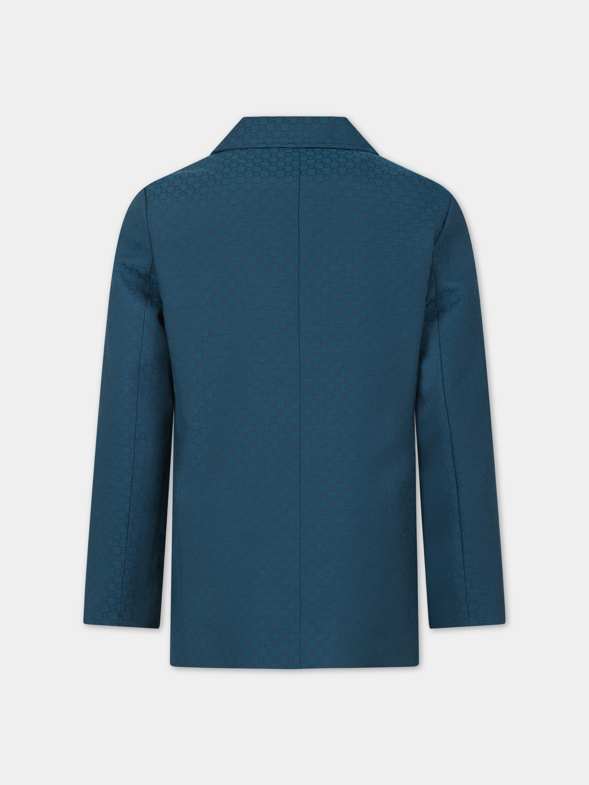 Giacca blu per bambino con logo,Gucci Kids,737834 XWAX8 4047