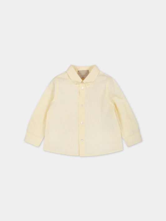 Camicia gialla per neonato,Gucci Kids,747303 XWAYJ 7015