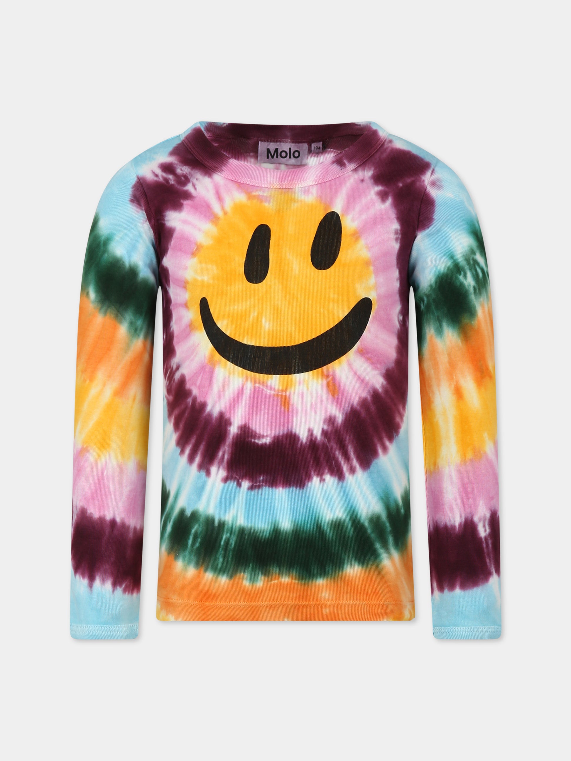 T-shirt multicolor per bambina con smile,Molo,2W23A408 3307