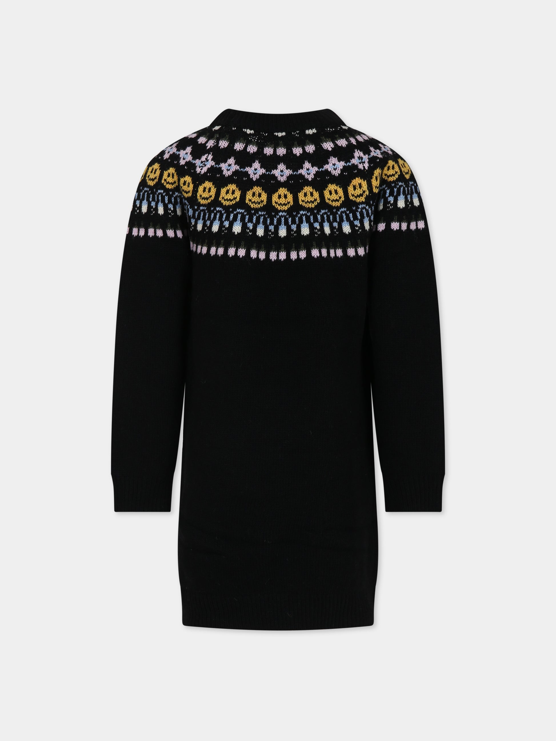 Vestito nero per bambina con smile,Molo,2W23E210 7723