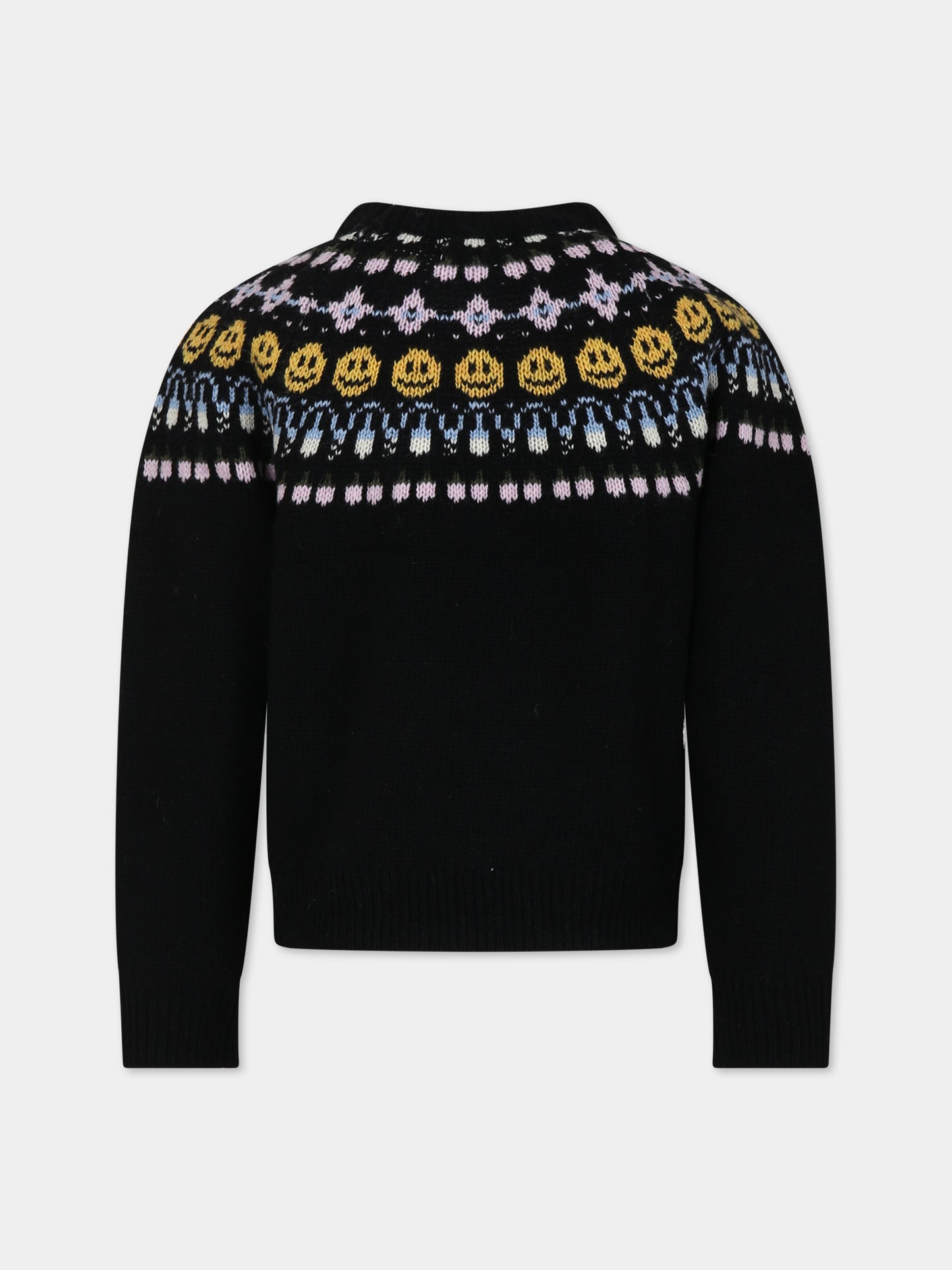 Maglione nero per bambina con smiley,Molo,2W23K213 7723