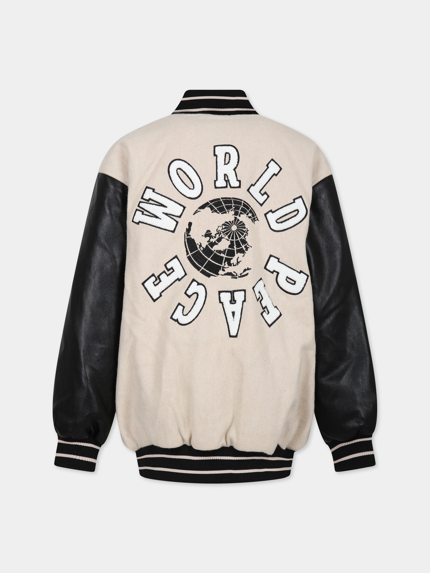 Bomber beige per bambini con scritta Universe,Molo,5W23M335 8787