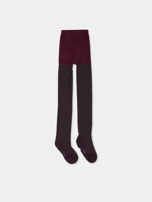 Collant viola per bambina con logo,Molo,7W23G201 8763