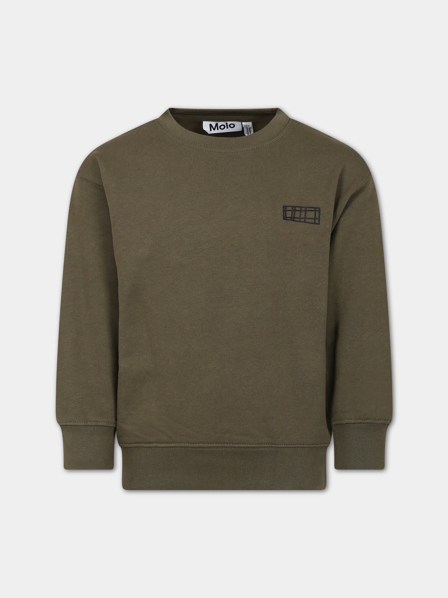 Felpa verde per bambini,Molo,6W23J206 8797