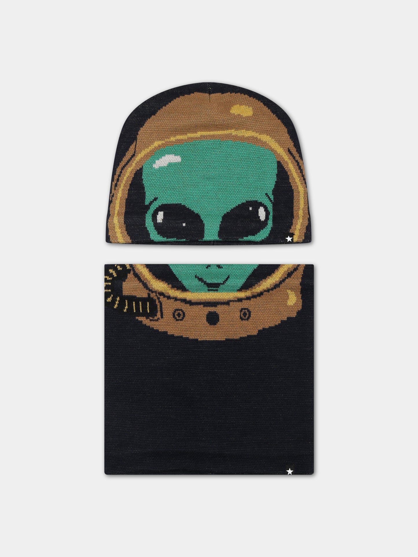 Set nero per bambino con alieno,Molo,7W23S305 3362