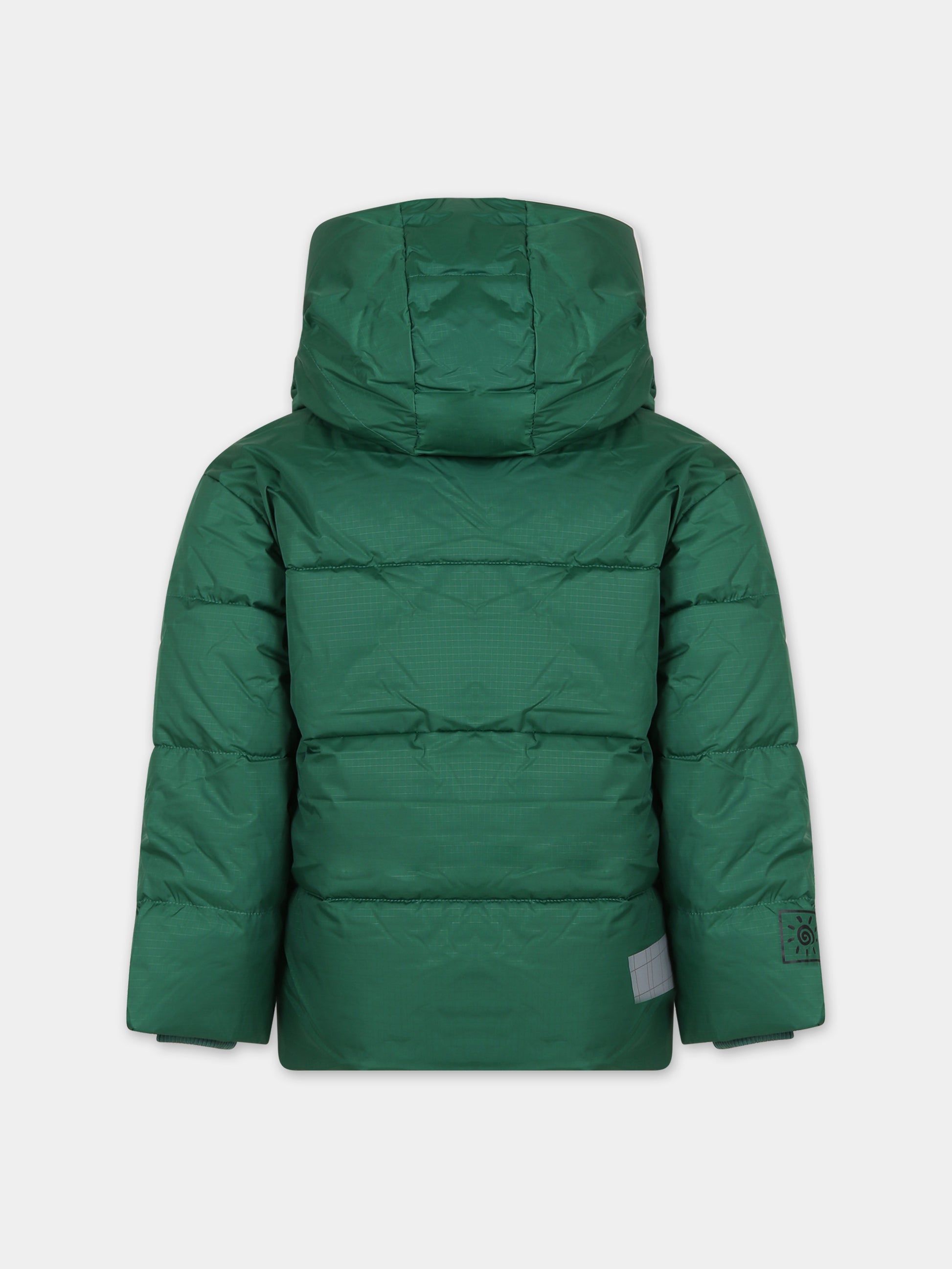 Piumino verde per bambini con logo,Molo,5W23M309 8761