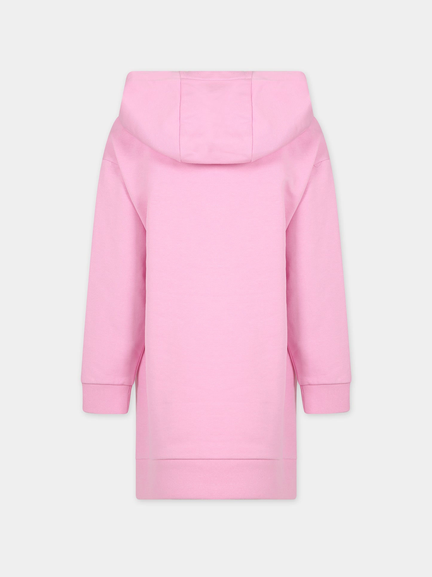 Felpa rosa con orso per bambina,Fendi Kids,JFB625 5V0 F0U0J