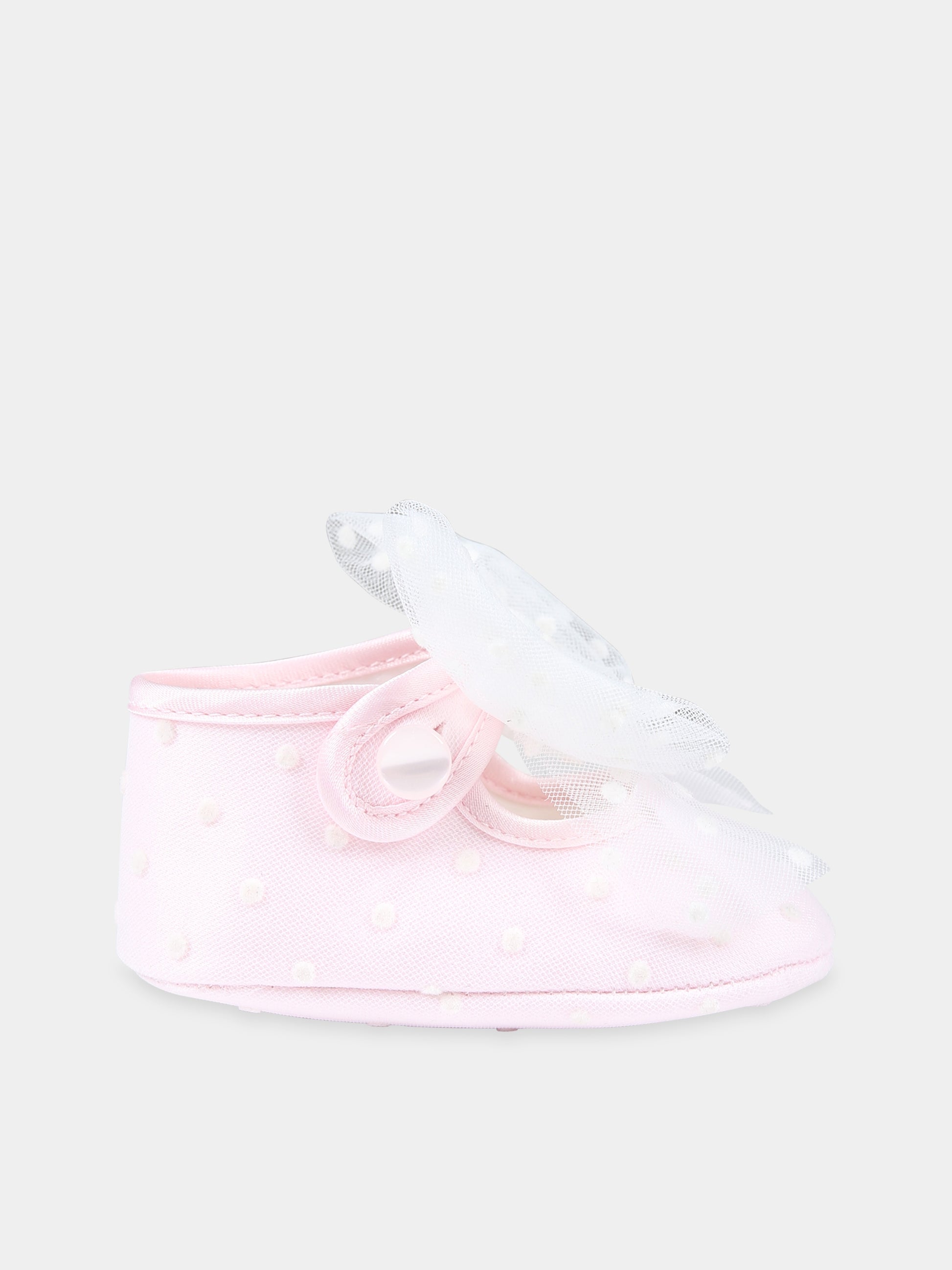Ballerine rosa per neonata con pois,Monnalisa,39B001 2902 0191