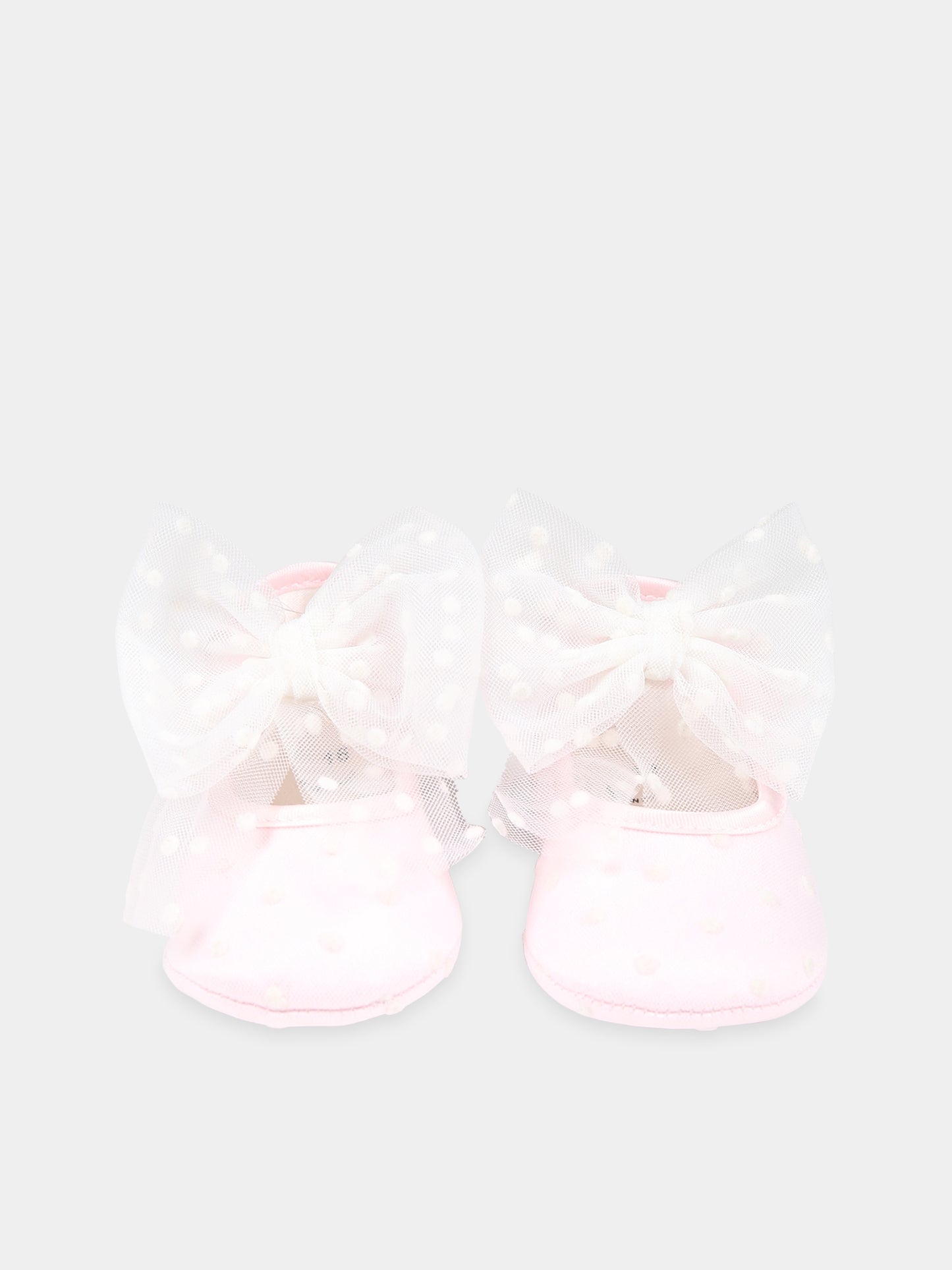 Ballerine rosa per neonata con pois,Monnalisa,39B001 2902 0191