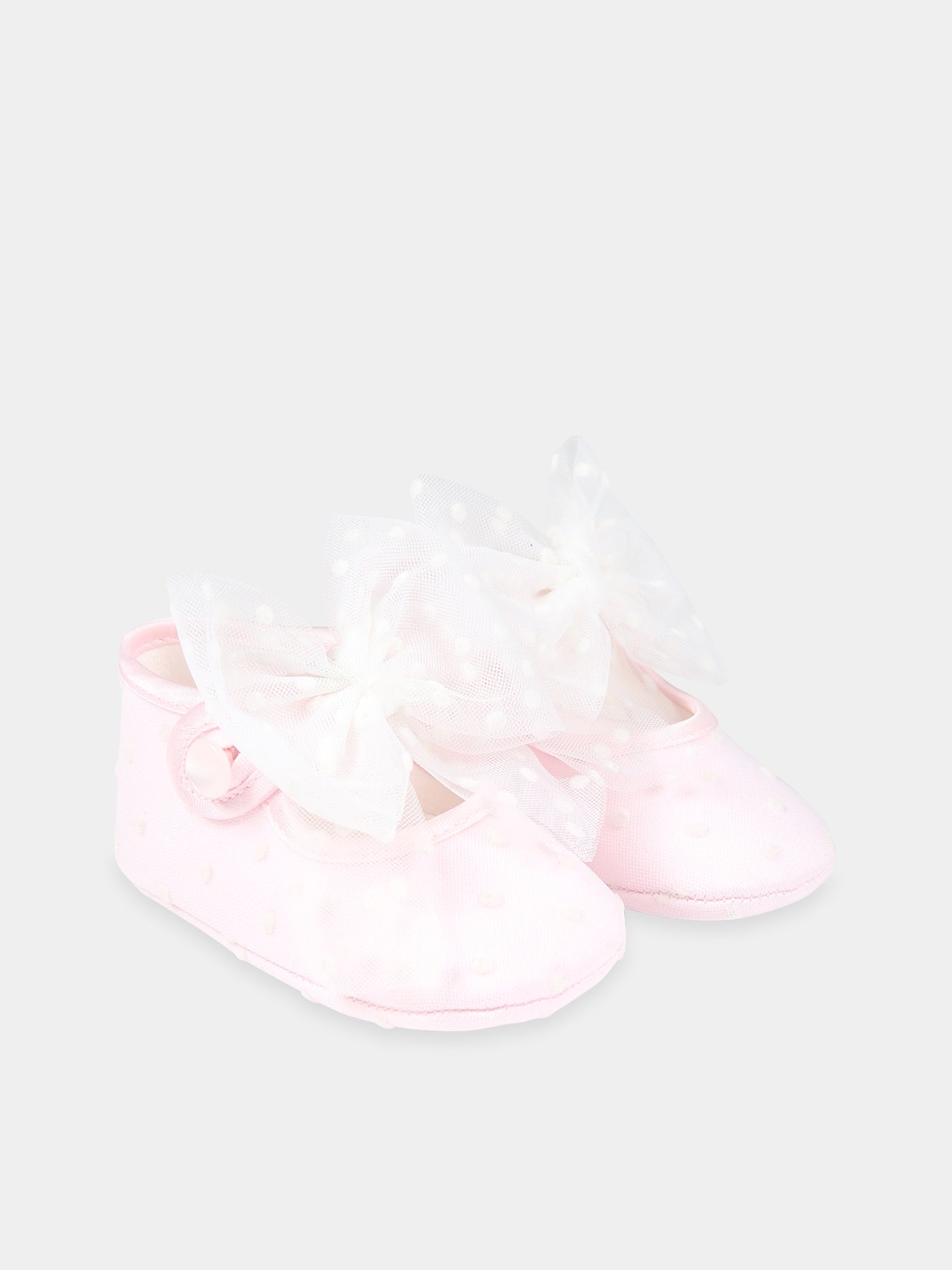 Ballerine rosa per neonata con pois,Monnalisa,39B001 2902 0191