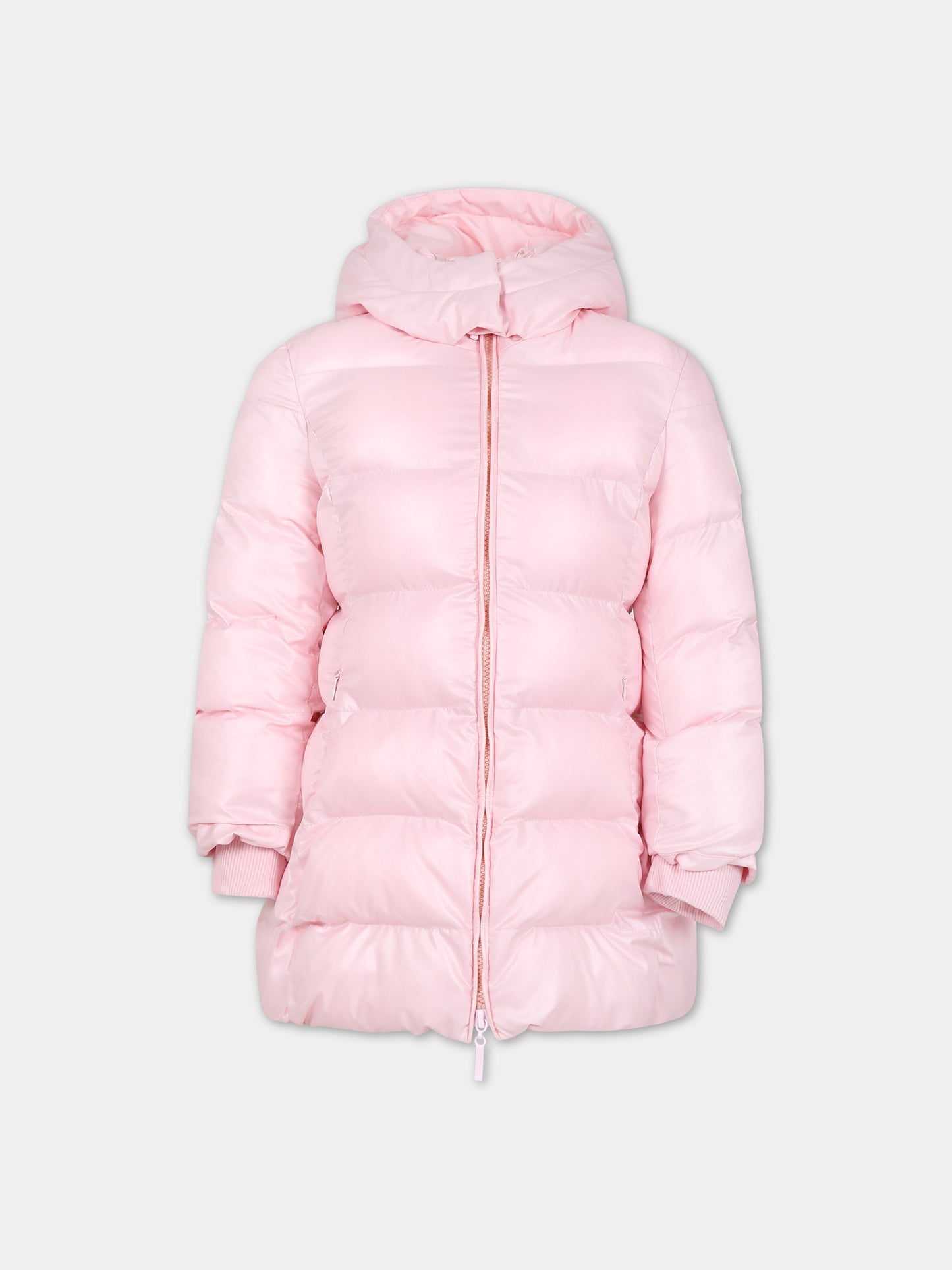 Piumino rosa per bambina con logo,Monnalisa,17B100 2040 091S