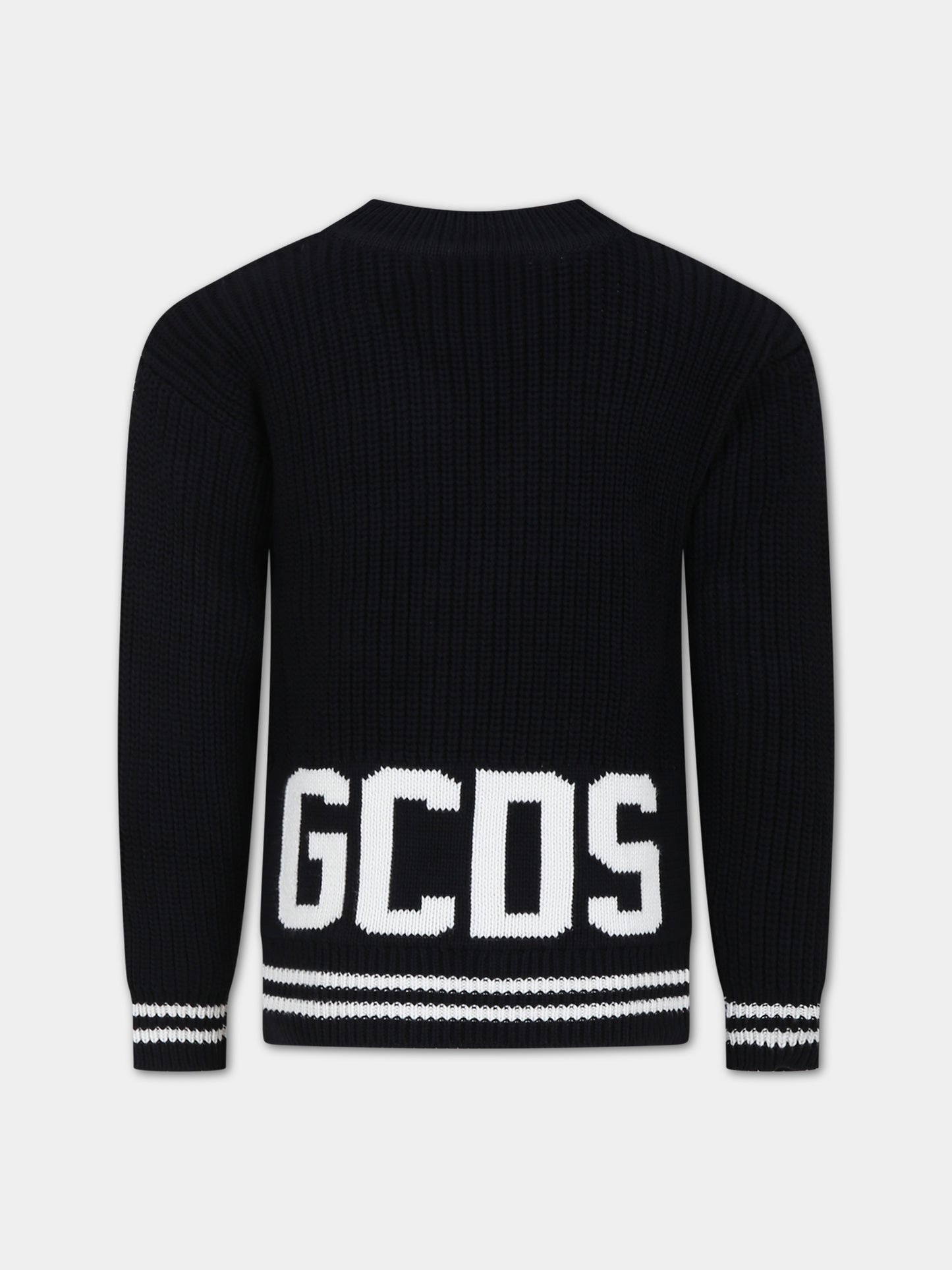 Maglione nero per bambino con logo,Gcds Kids,DUW00D LHE03 60100