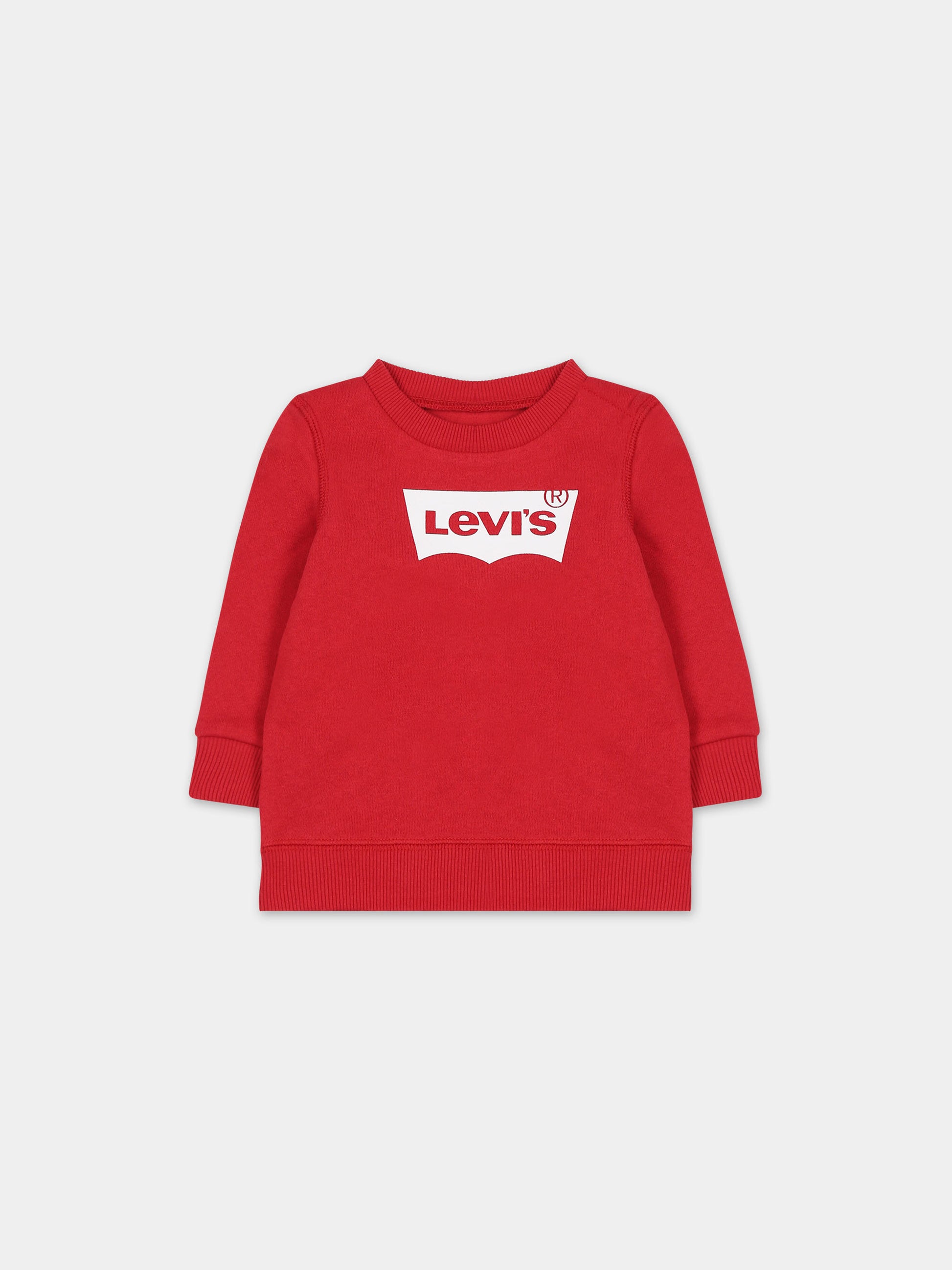 Felpa rossa per neonati con logo,Levi's Kids,23WMLK6E9079 R1R