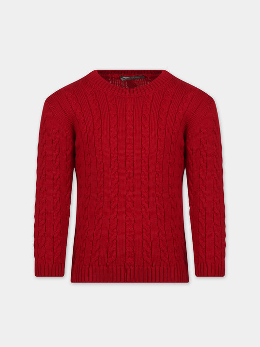 Maglione rosso per bambini,Little Bear,7164 ROSSO