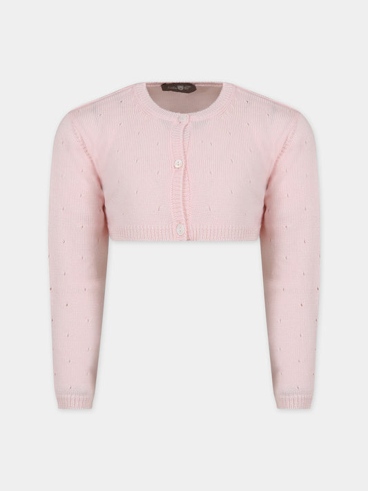 Cardigan rosa per bambina,Little Bear,7166 CIPRIA