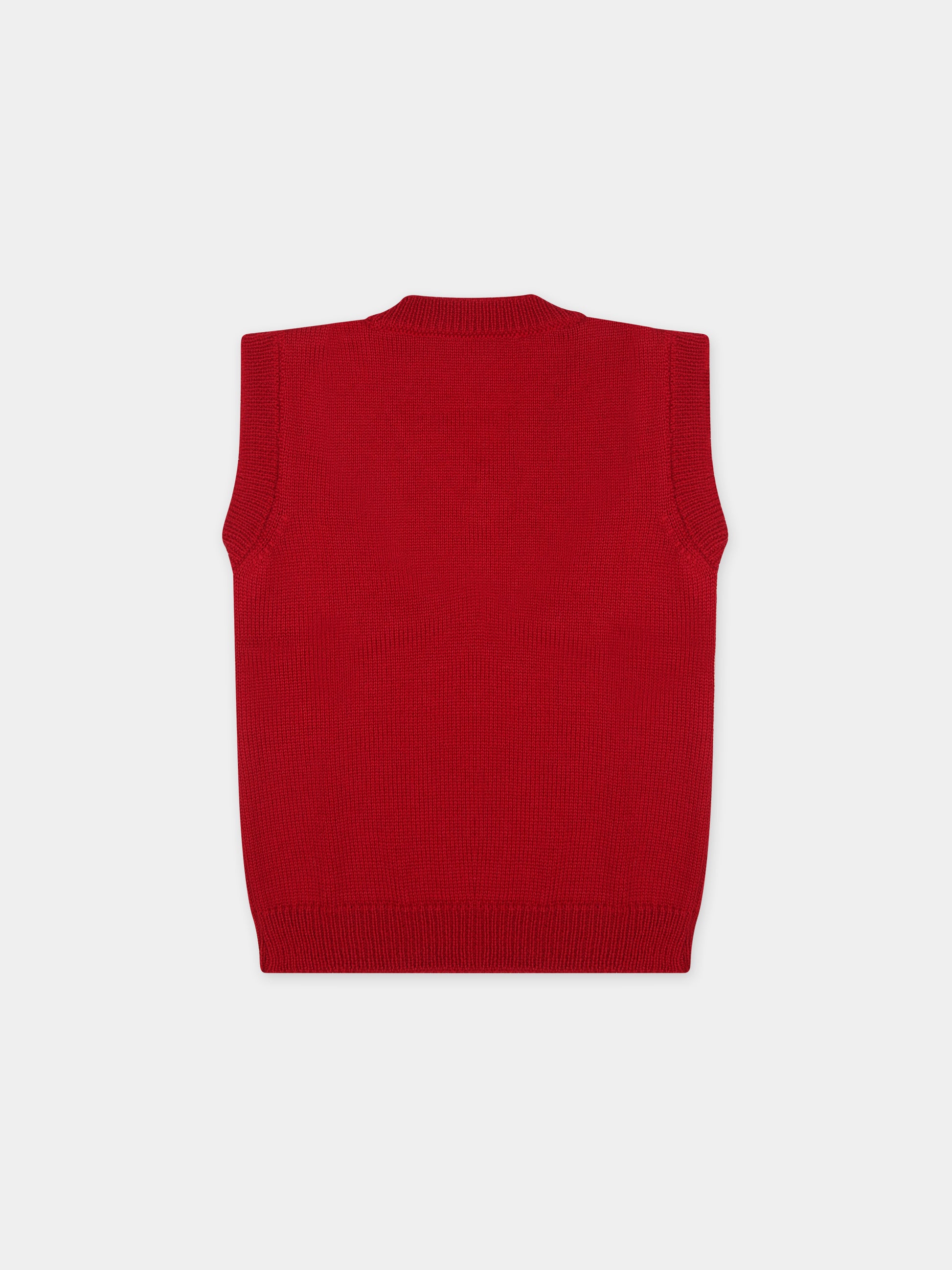 Maglia gilet rossa per neonato,Little Bear,7159 ROSSO